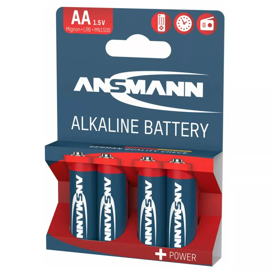 Ansmann Alkaline Batterie Mignon AA / LR6 4er Papierblister 2
