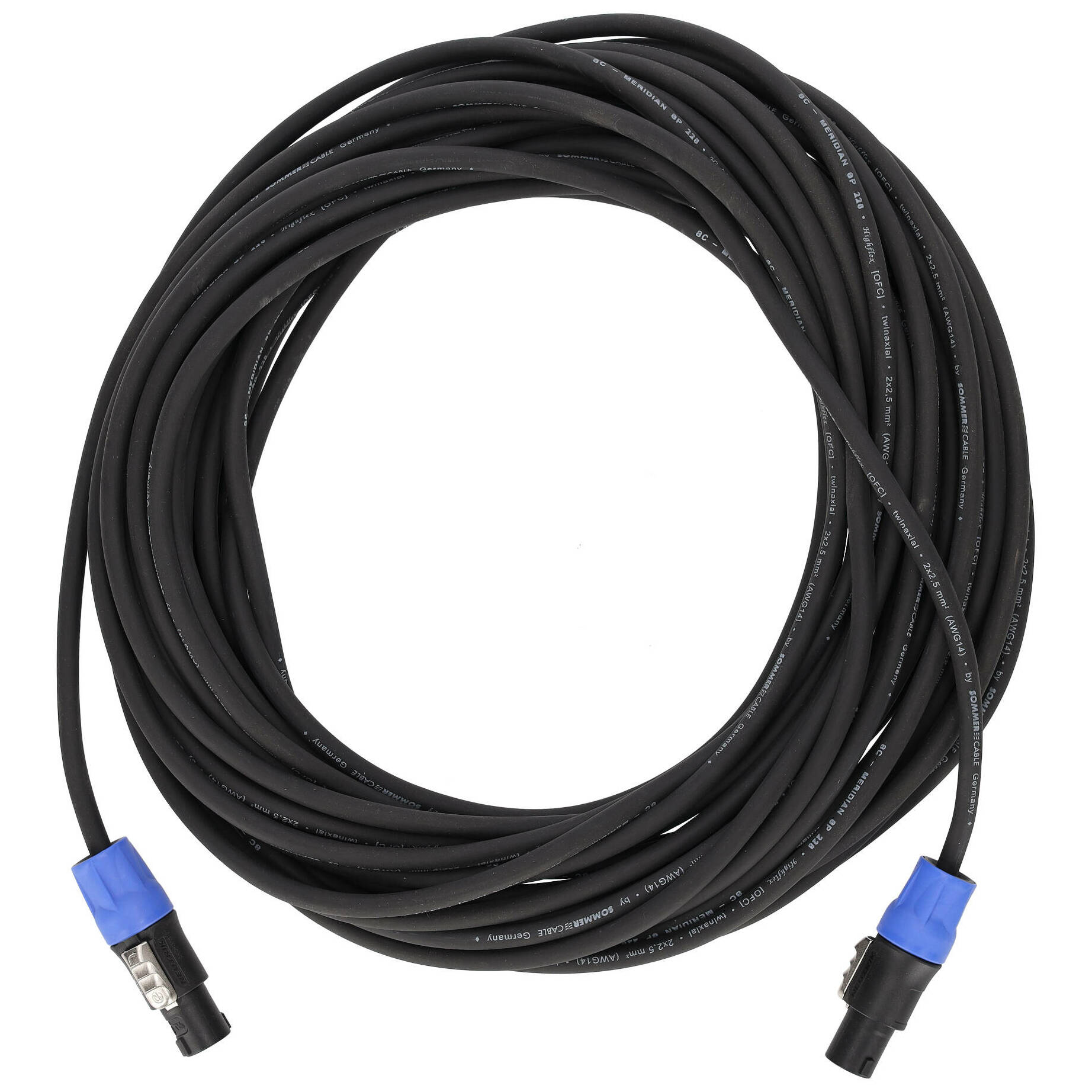 Sommer Cable MEAC-225-2000-SW Twinaxial Meridian Speakon - Speakon 20 Meter