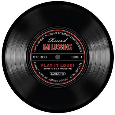  Mousepad vinyl record black