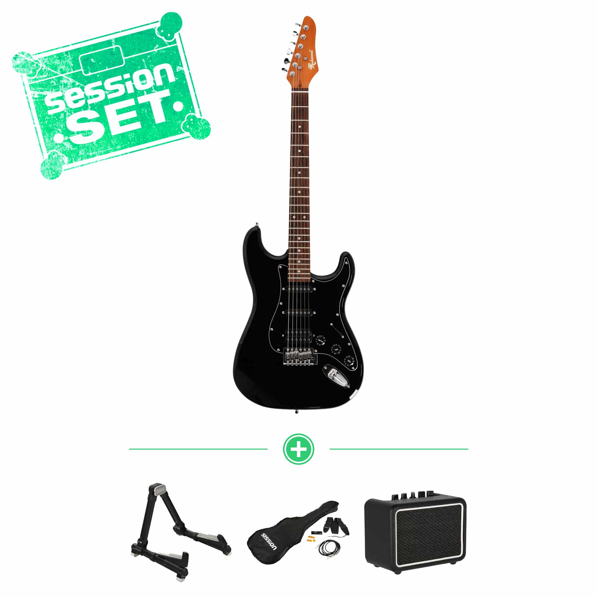 redwood standard s-style mn rst hss blk - session set classic - 70000965-1