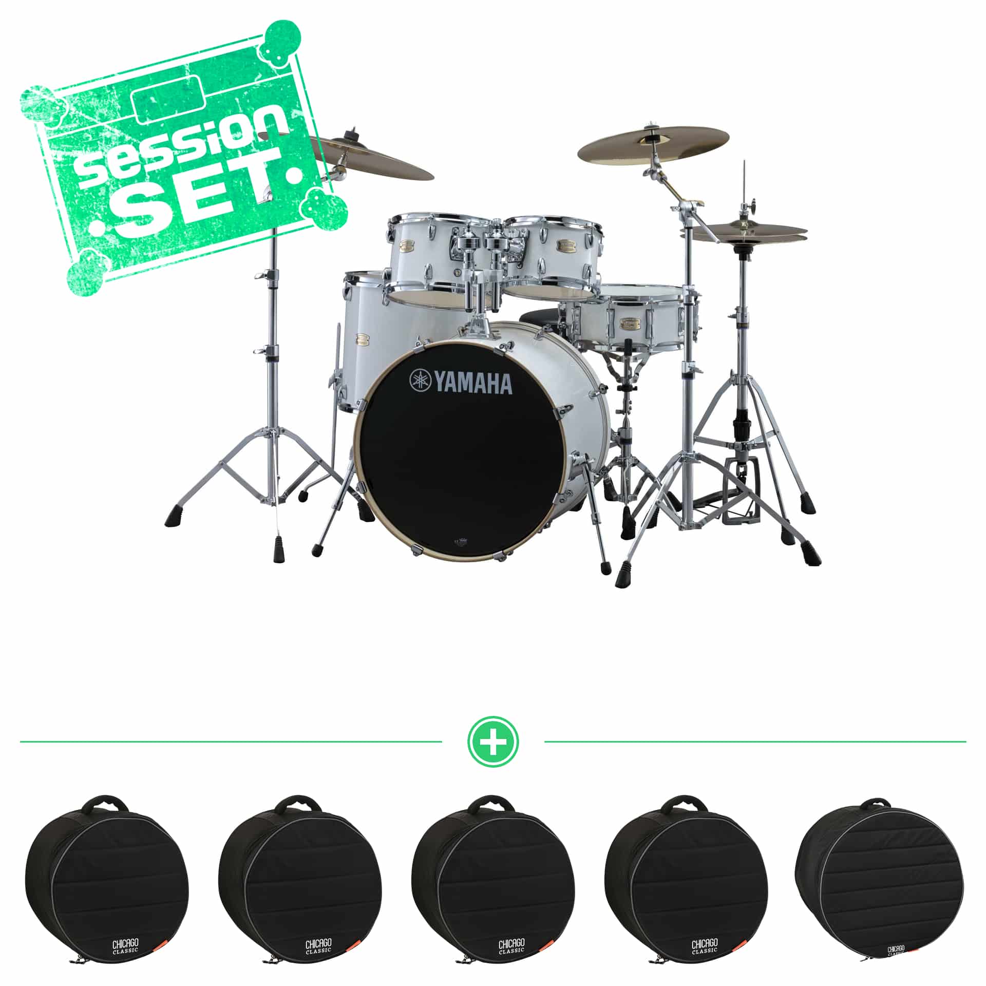 Image of Yamaha stage custom  pure white   session set  70000481 1