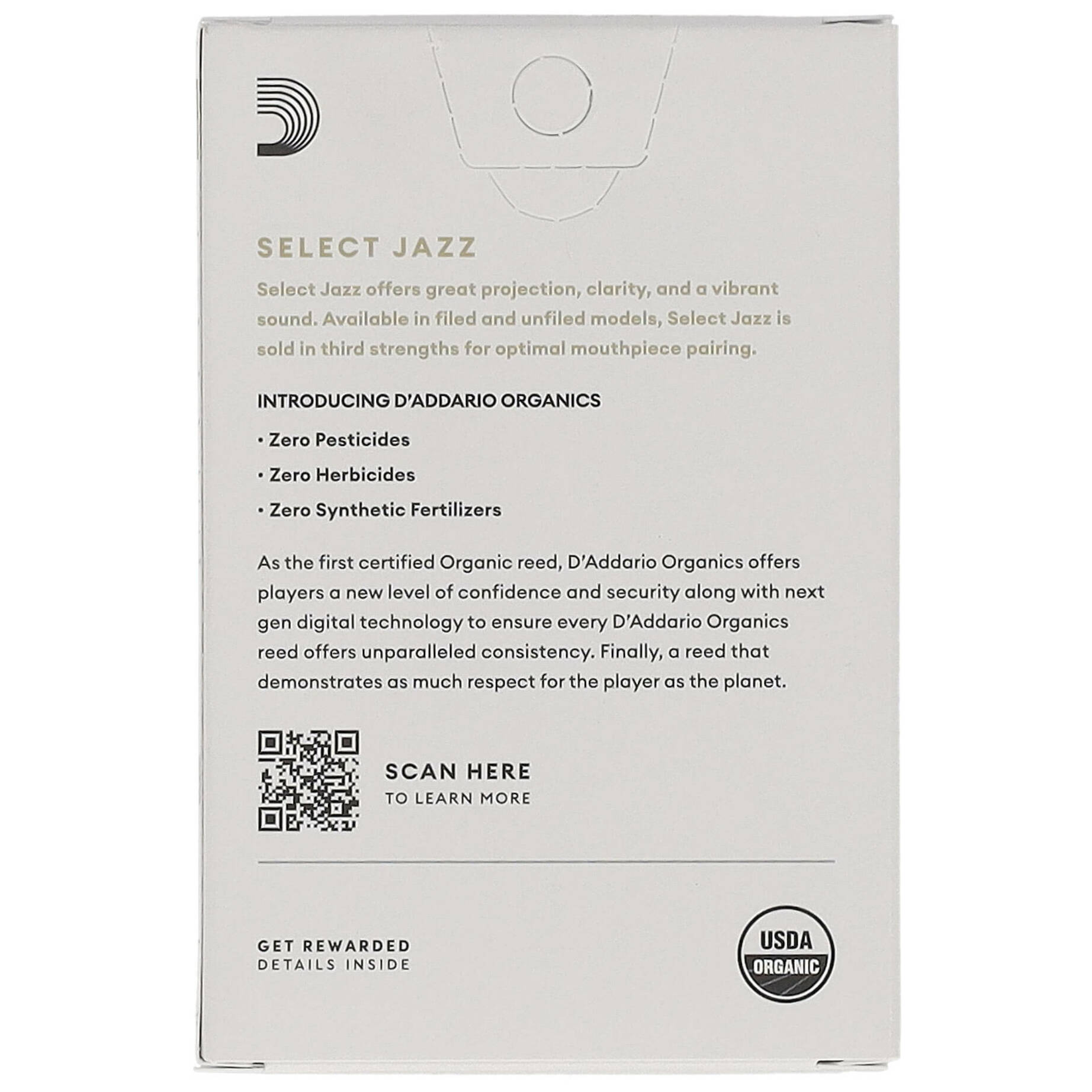 D’Addario Woodwinds Organic Select Jazz Filed - Alt Saxophone 3M - 10er Pack 1