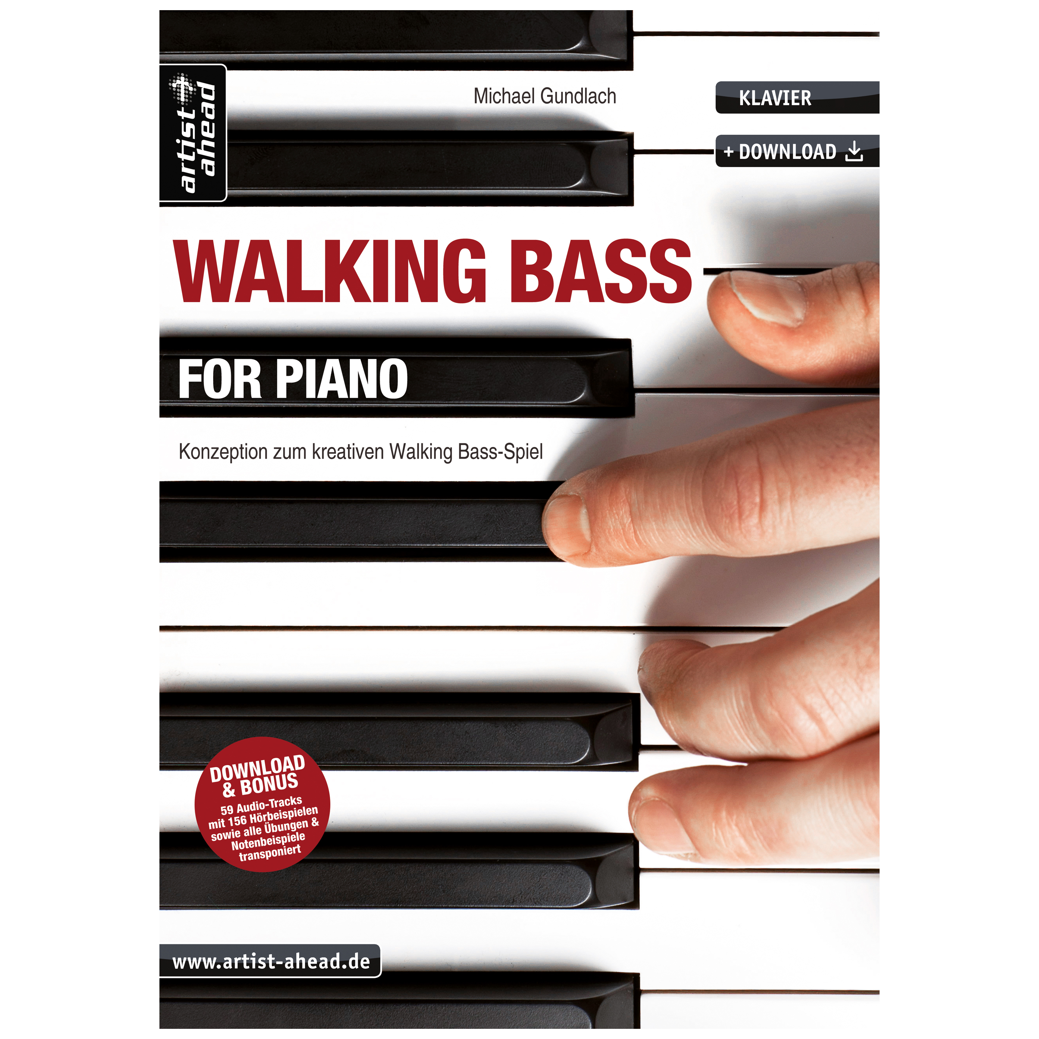 Artist Ahead Walking Bass for Piano  - Michael Gundlach