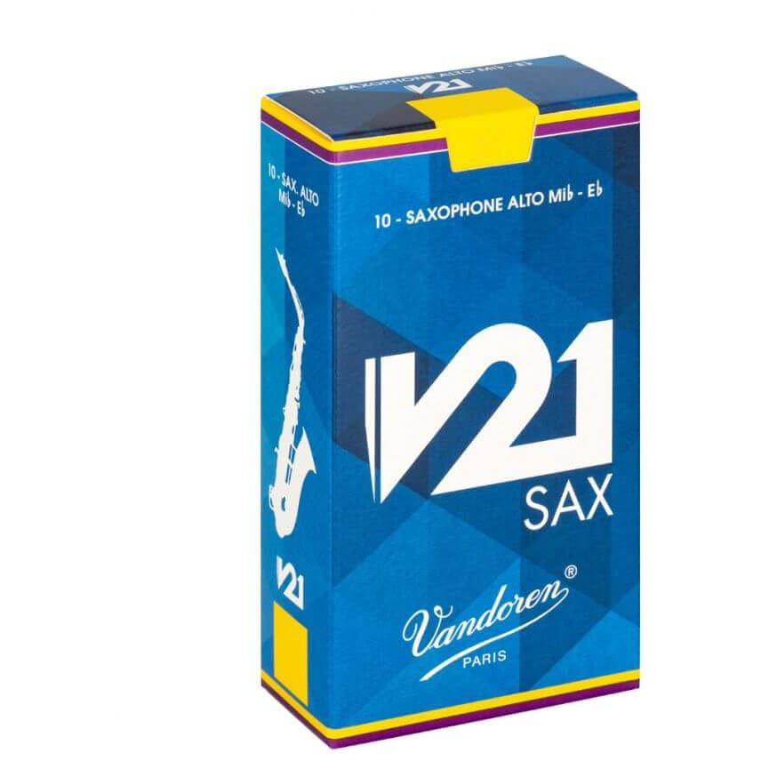 Vandoren Alt Sax Blätter V-21 Stärke 2,5 10er Pack