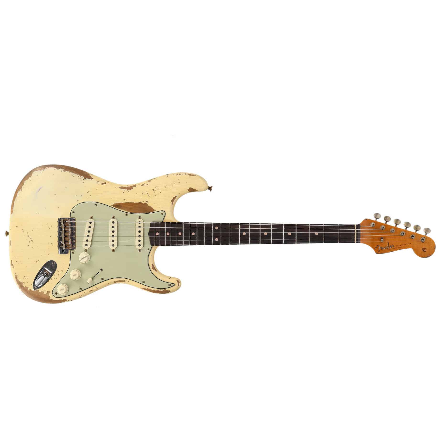 Fender LTD Custom Shop 60 Dual Mag Stratocaster Super Heavy Relic Aged Vintage White 1
