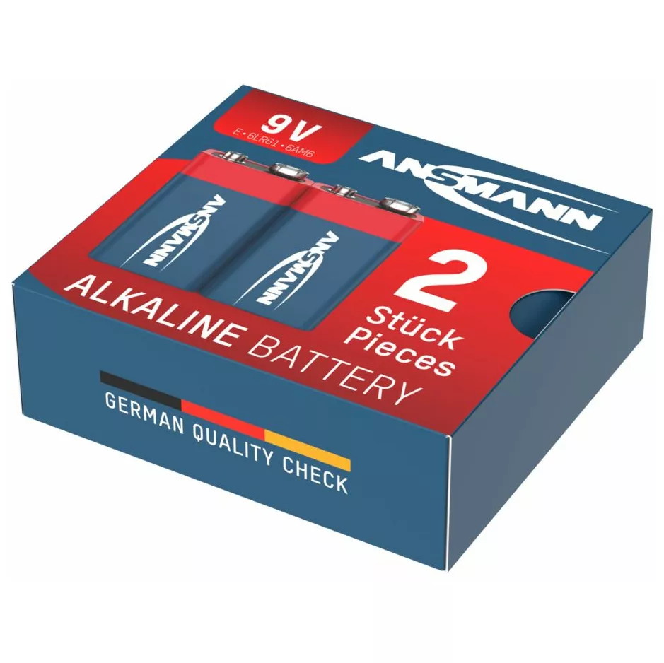 Ansmann 9V Alkaline Batterie Block E / 6LR61 2er Karton 2