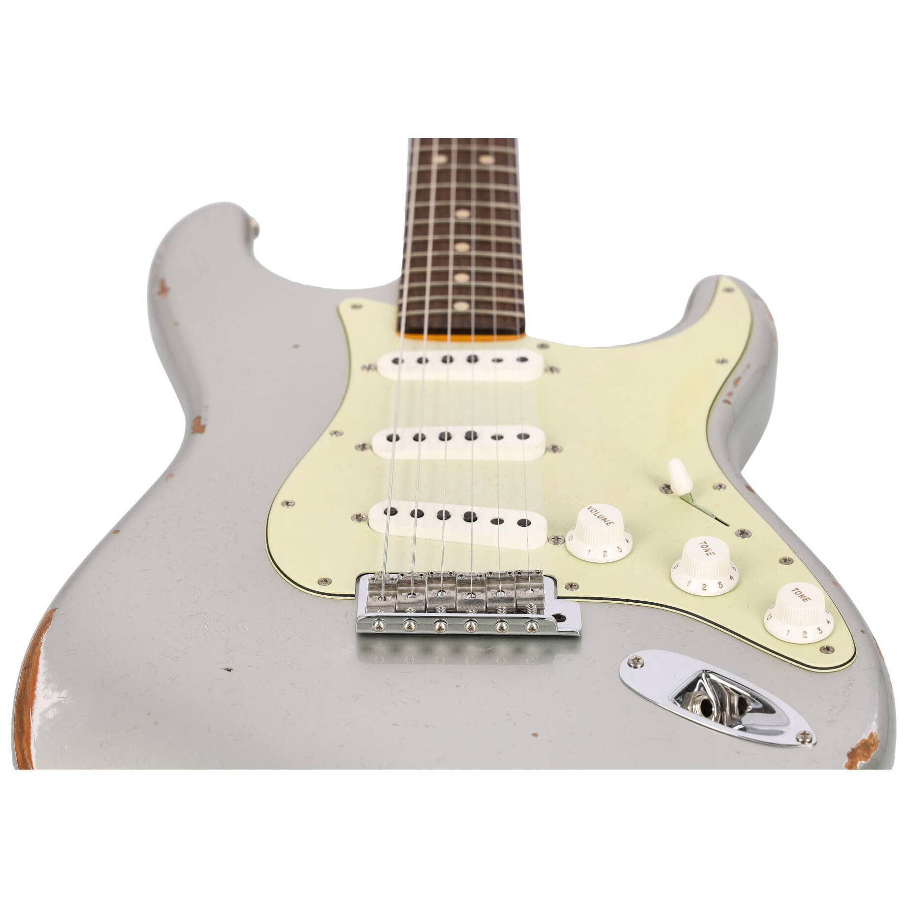 Fender Custom Shop 1963 Stratocaster Relic Aged Inca Silver Metallic 4