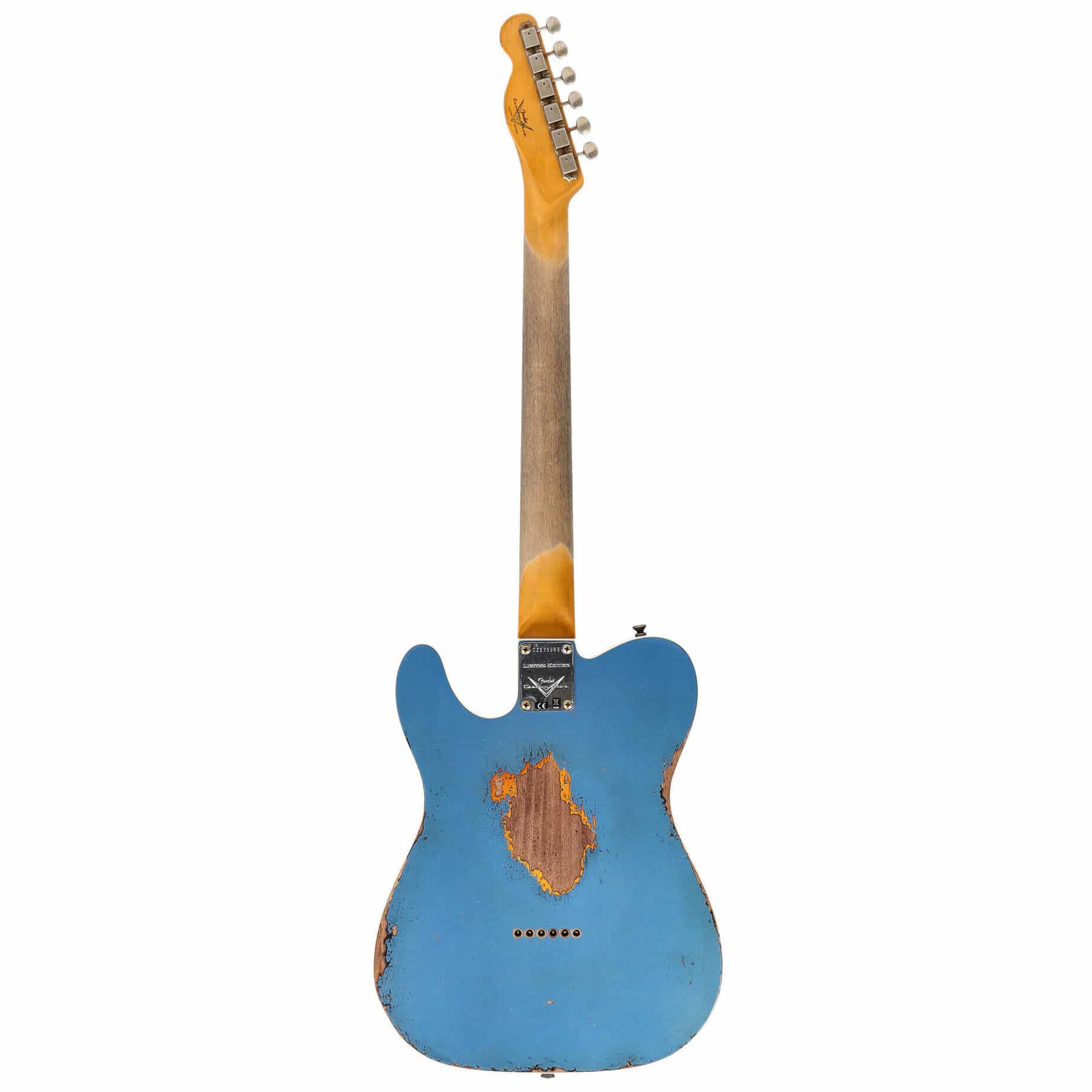 Fender LTD Custom Shop 60 Telecaster Heavy Relic Aged Lake Placid Blue over Chocolate 3-CS 2
