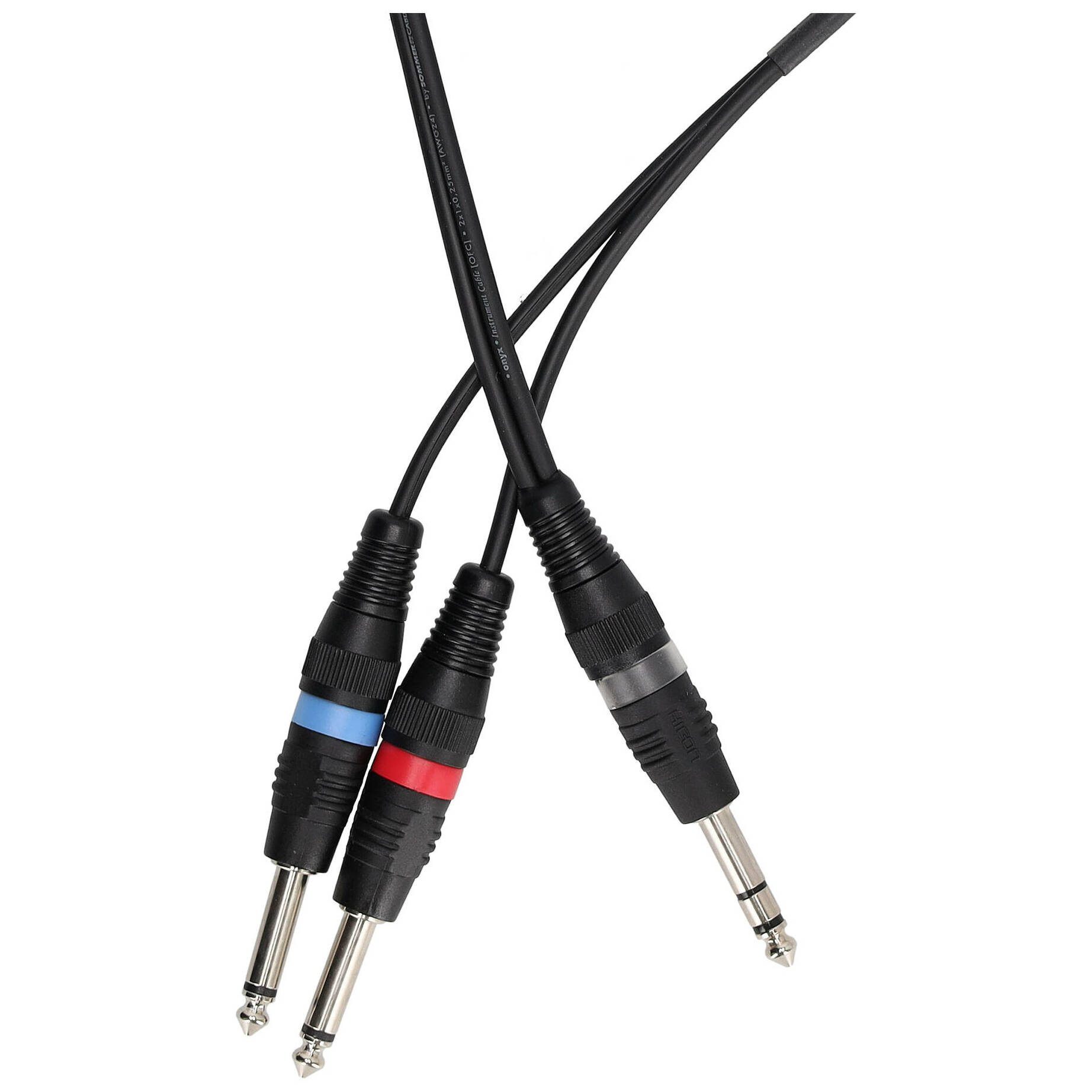 Sommer Cable ONHF-0500-SW SC-Onyx Klinke Stereo Male - 2 x Klinke Mono Male 5 Meter 2