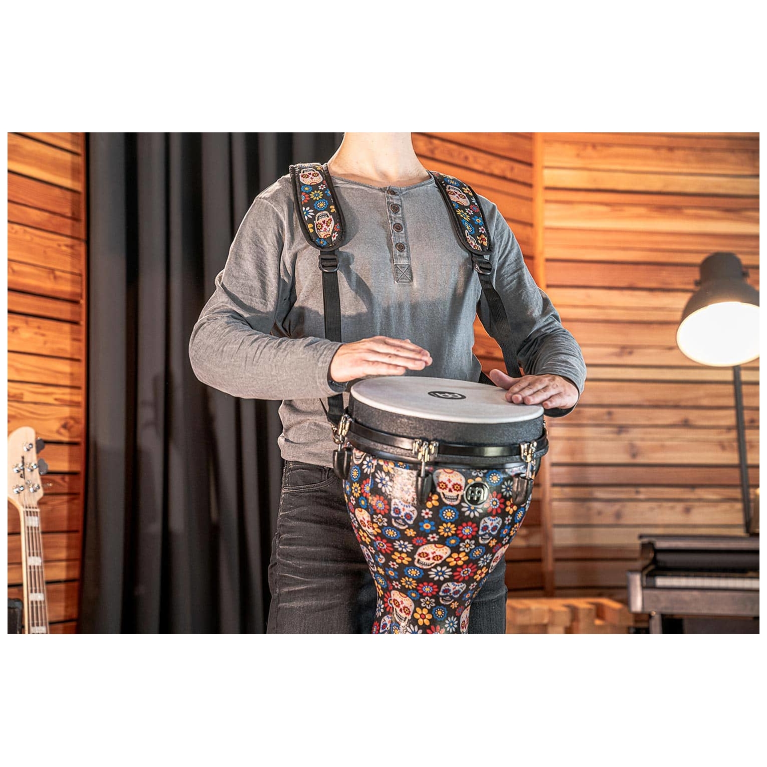 Meinl Percussion - Meinl Percussion MDJS1DA Designer Djembe Strap, Day Of The Dead - 3