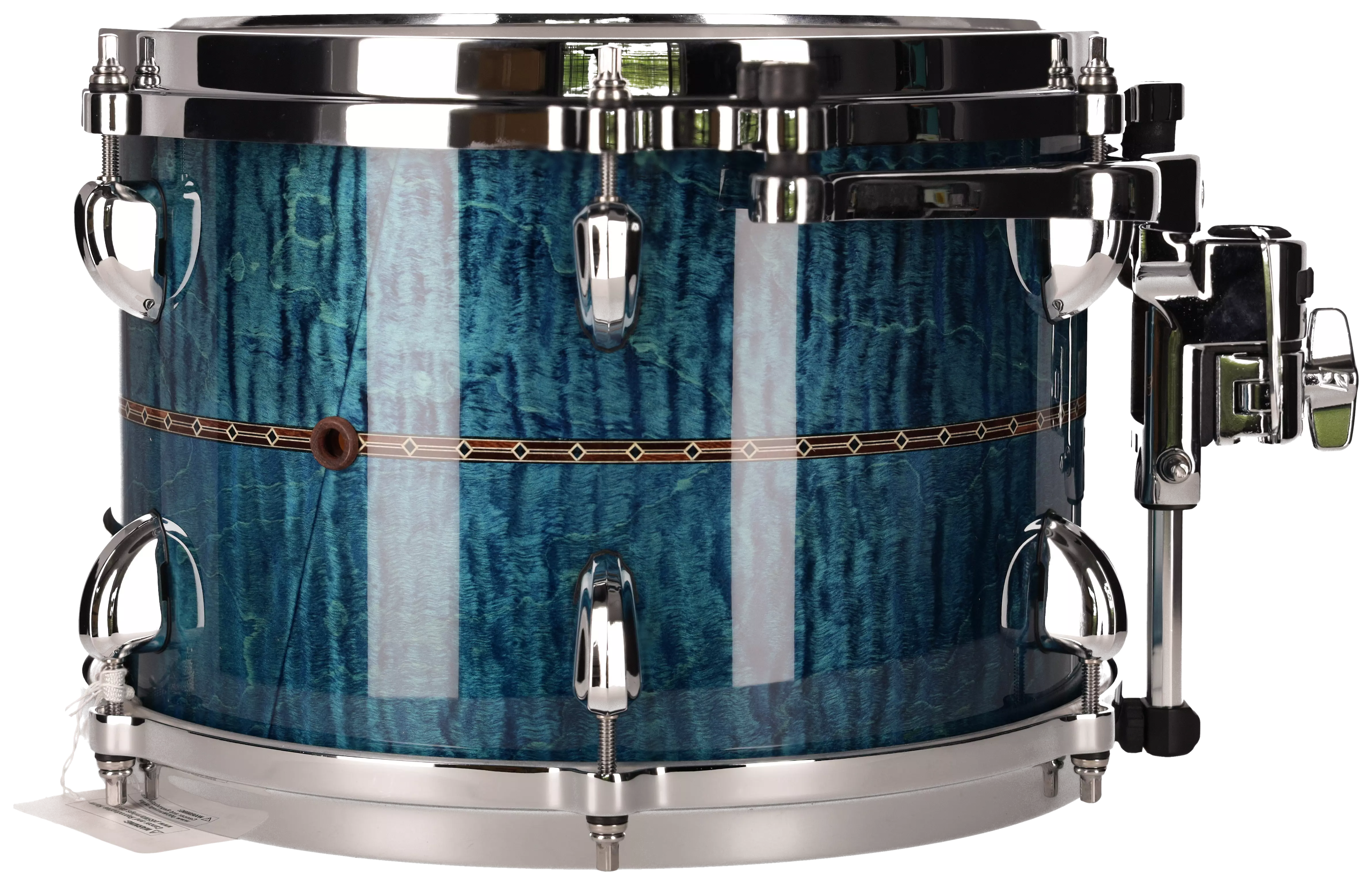Tama TMT1208SR-OLC 12"x 8" TT - STAR Maple Ocean Blue Curly Maple, Chrome HW 3
