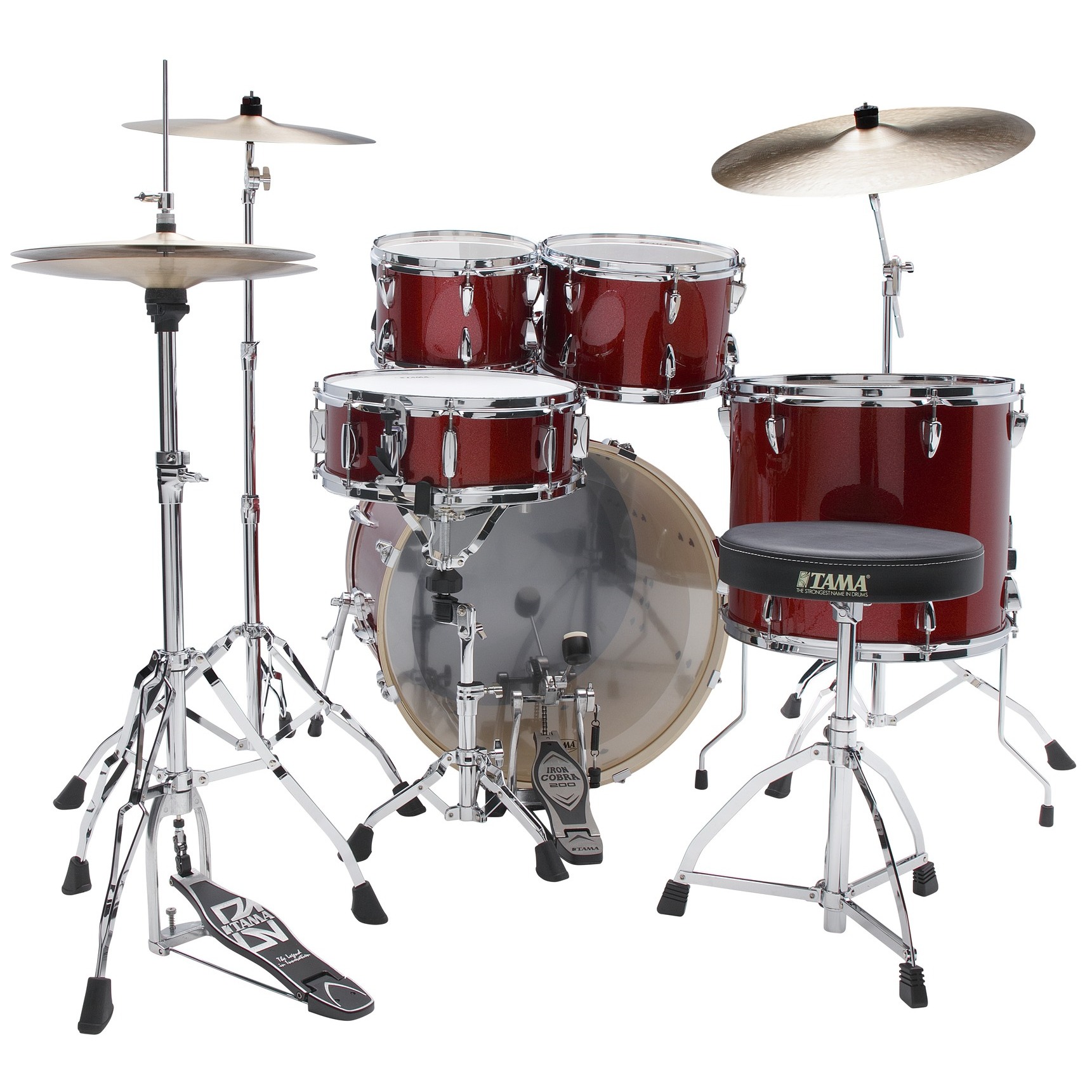 Tama IP52H6W-BRM Imperialstar Drumset 5 teilig - Burnt Red Mist/Chrom HW + MEINL Cymbals HCS Bronze 5