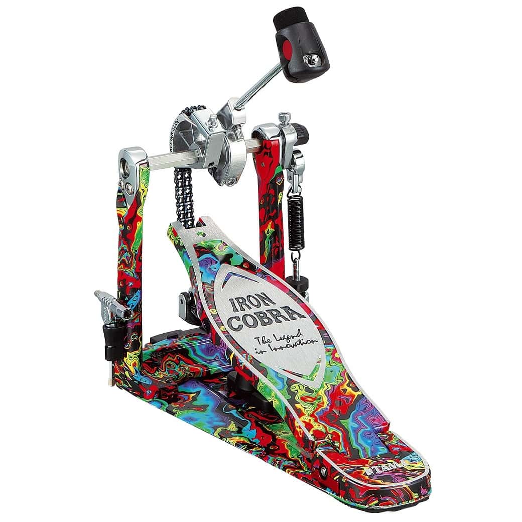 Tama HP900RMPR - 50th LIMITED - Iron Cobra 900 Rolling Glide Single Pedal - Marble Psychedelic Rainbow 7