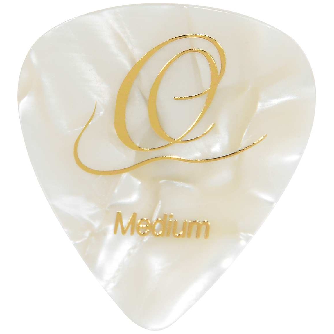 Ortega - Ortega OGP-WP-M10 Plektren White Pearl Medium 10 Stück - 1