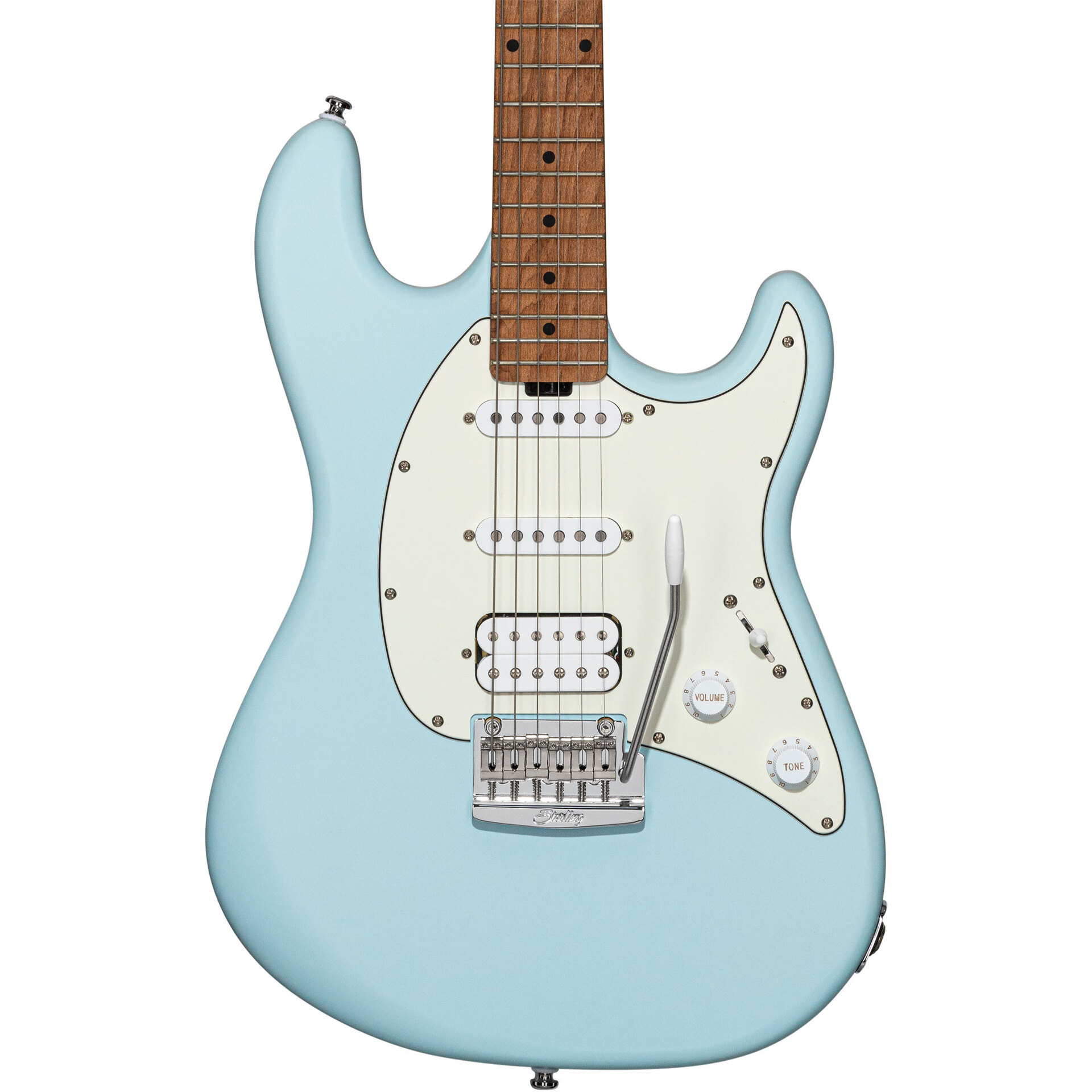 Sterling by Music Man Cutlass HSS Daphne Blue Satin 3