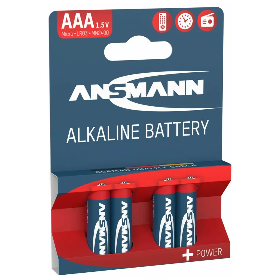 Ansmann Alkaline Batterie Micro AAA / LR03 4er Papierblister 1