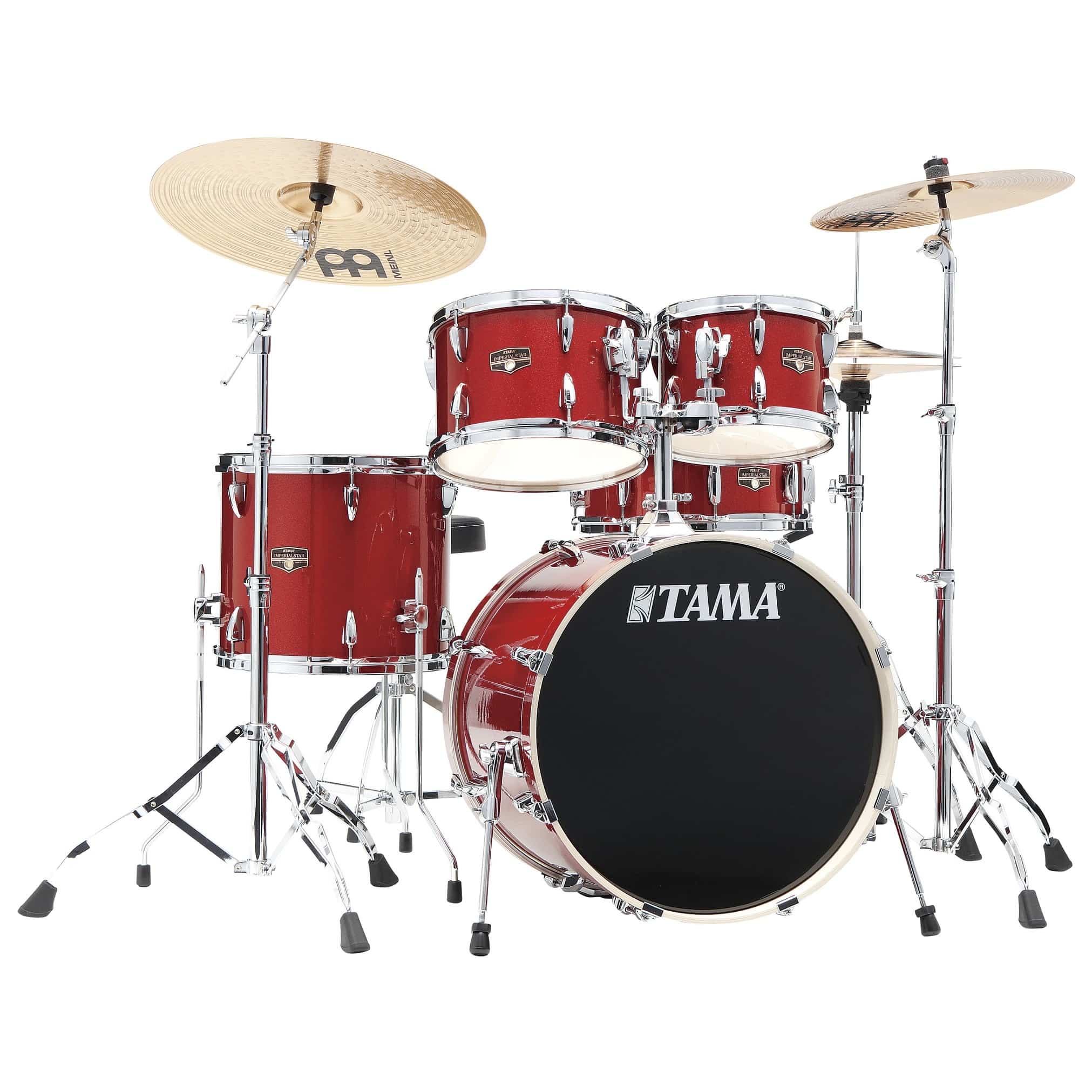 Tama IP50H6W-BRM Imperialstar Drumset 5 teilig  - Burnt Red Mist/Chrom HW + MEINL Cymbals HCS Bronze