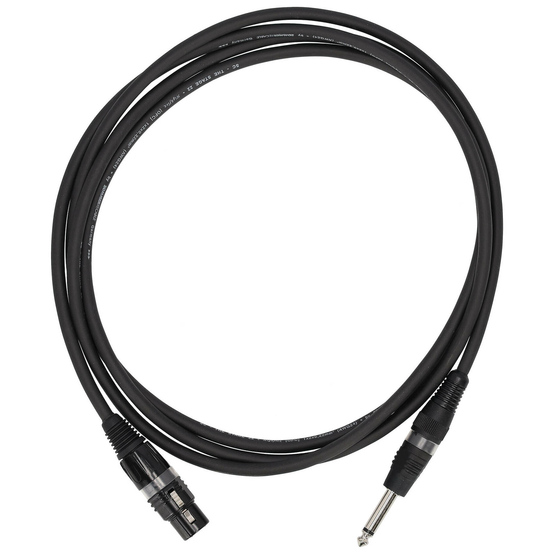 Sommer Cable SGFE-0250-SW Stage 22 Highflex XLR Female - Klinke Mono 2,5 Meter