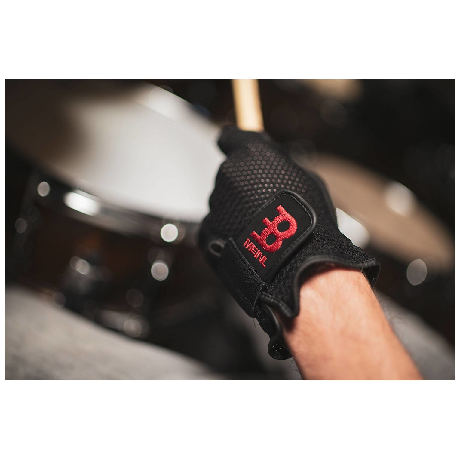 Image of Meinl cymbals mdgfl l  drummer gloves fingerless, large 10023900 5