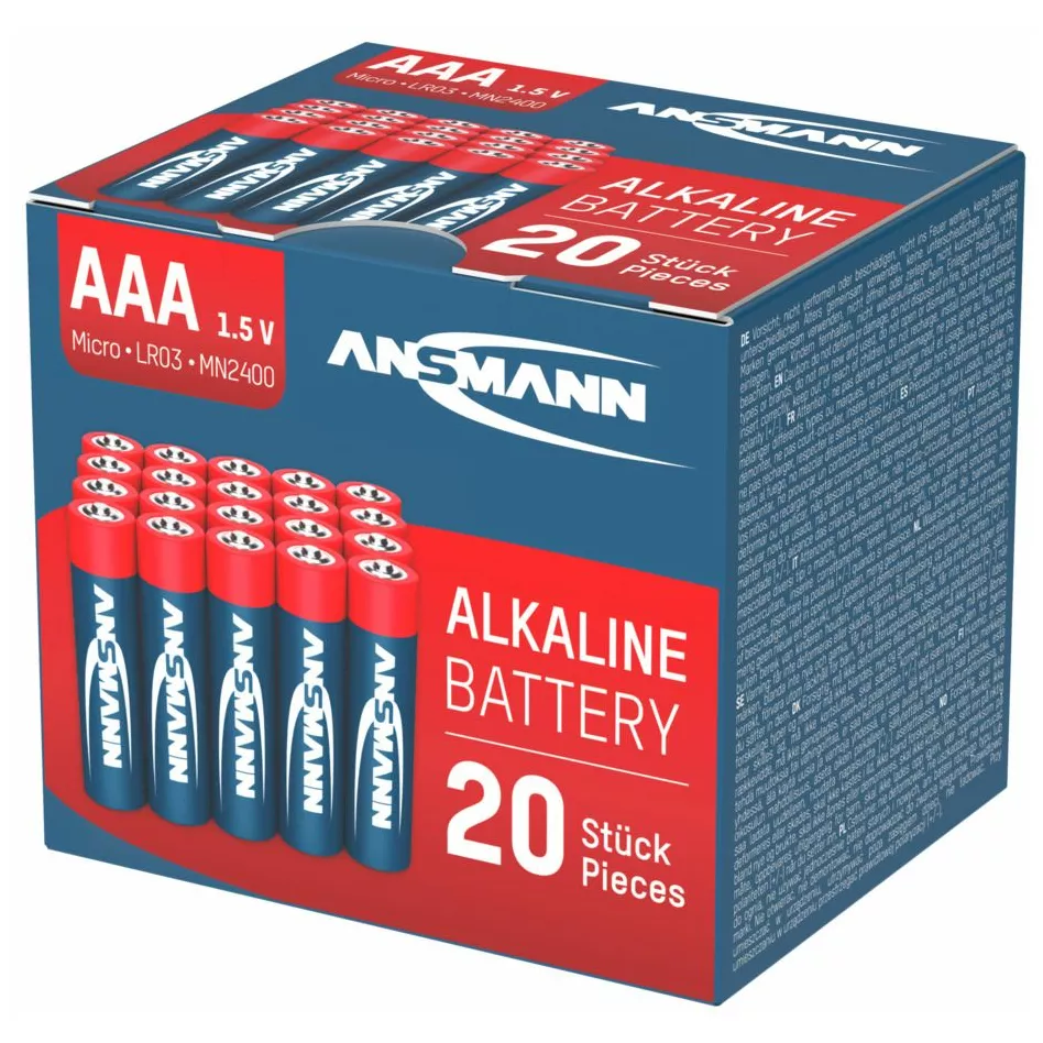 Ansmann Alkaline Batterie Micro AAA / LR03 20er Box 1