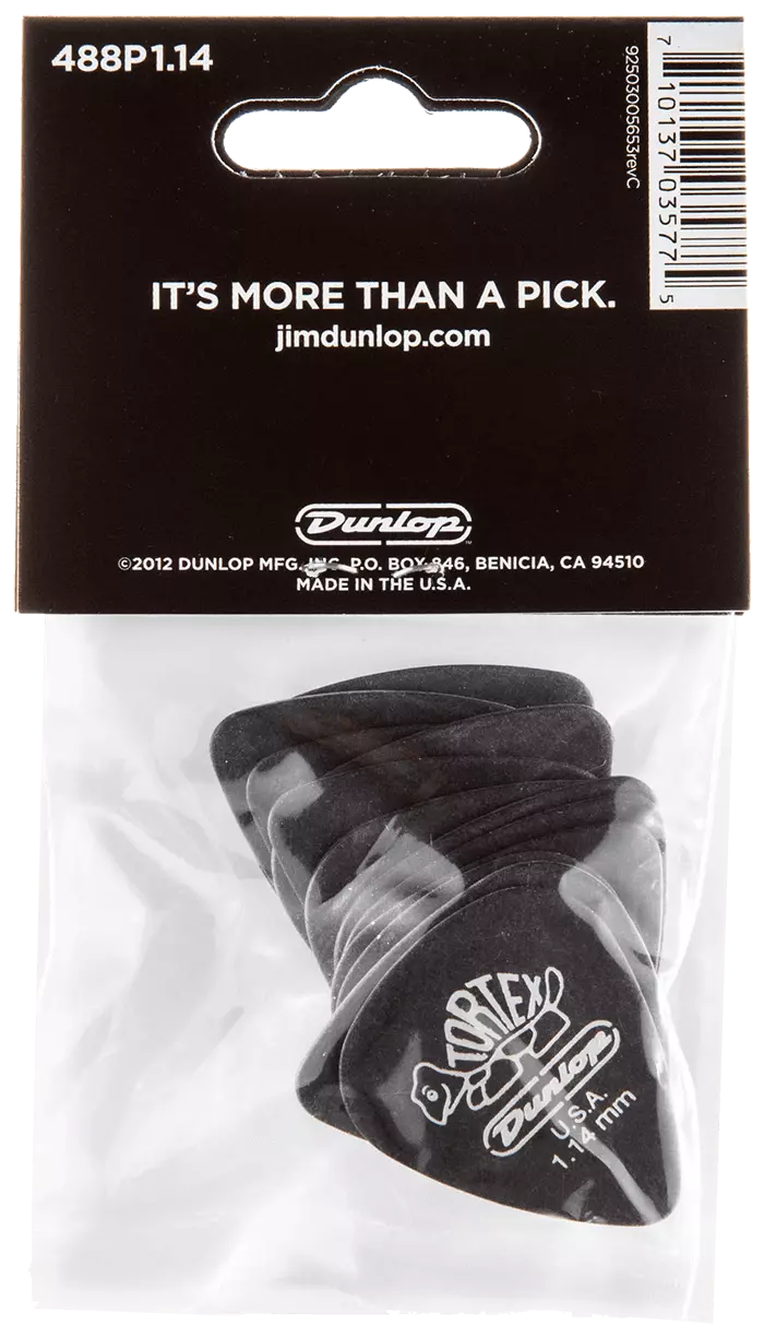 Dunlop Tortex Pitch Black 1.14 Player's Pack 12 Stück