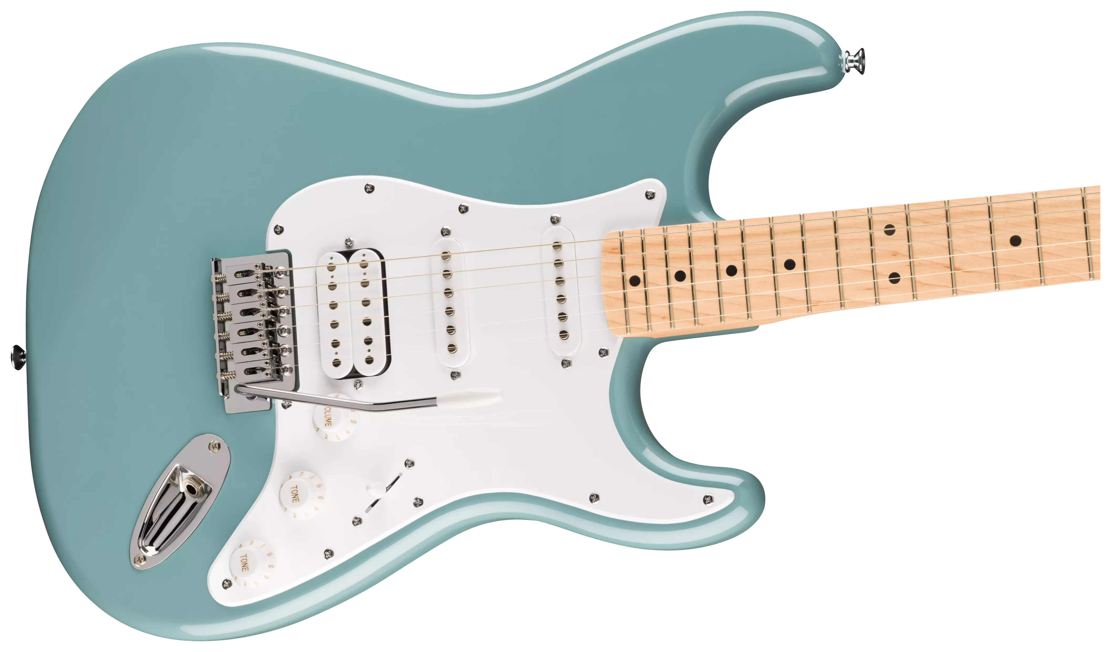 Squier by Fender Limited Edition Sonic® Stratocaster Electric Guitar®,  Laurel Fingerboard, Black Pickguard, Arctic White : Amazon.de: Musical 