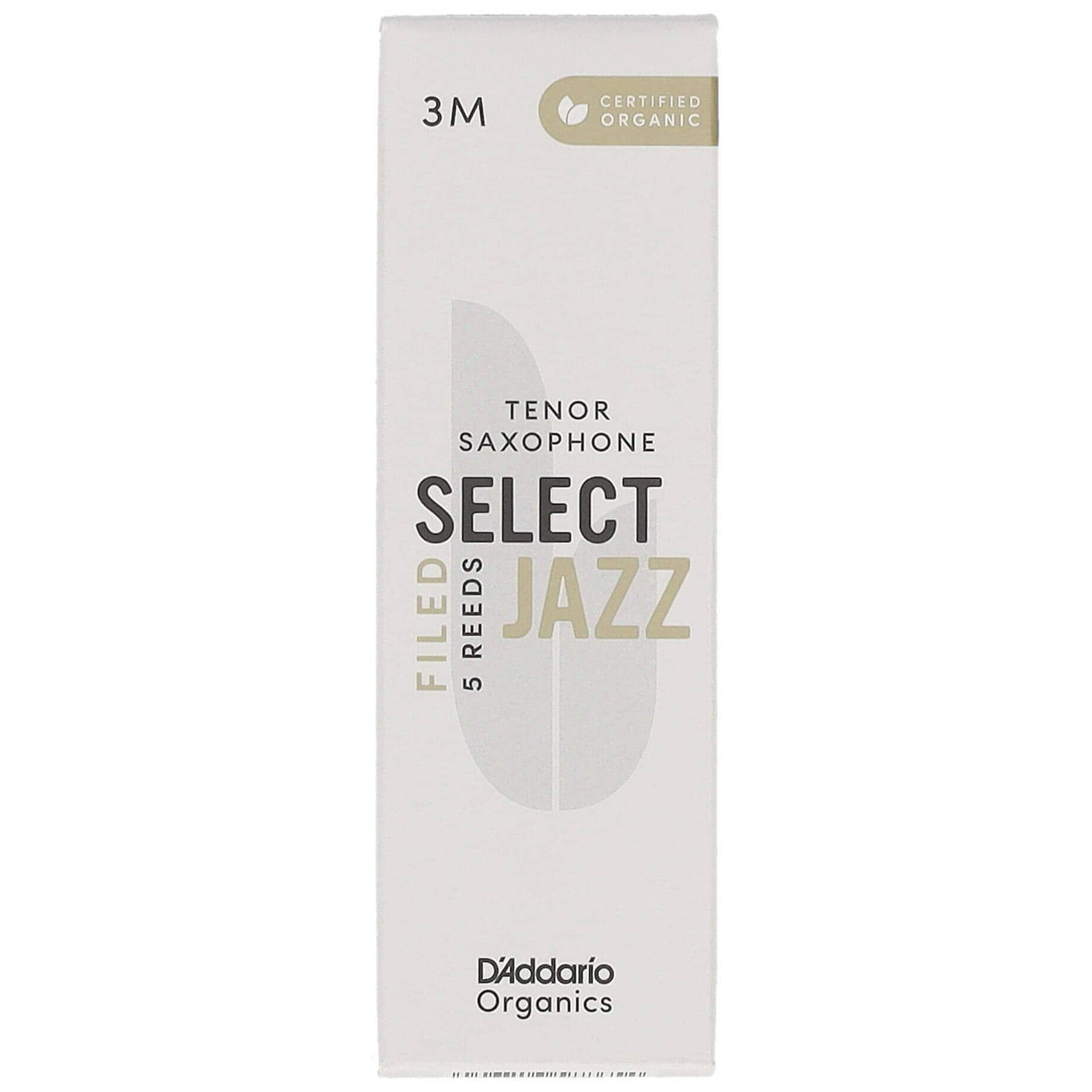 D’Addario Woodwinds Organic Select Jazz Filed - Tenor Saxophone 3M - 5er Pack