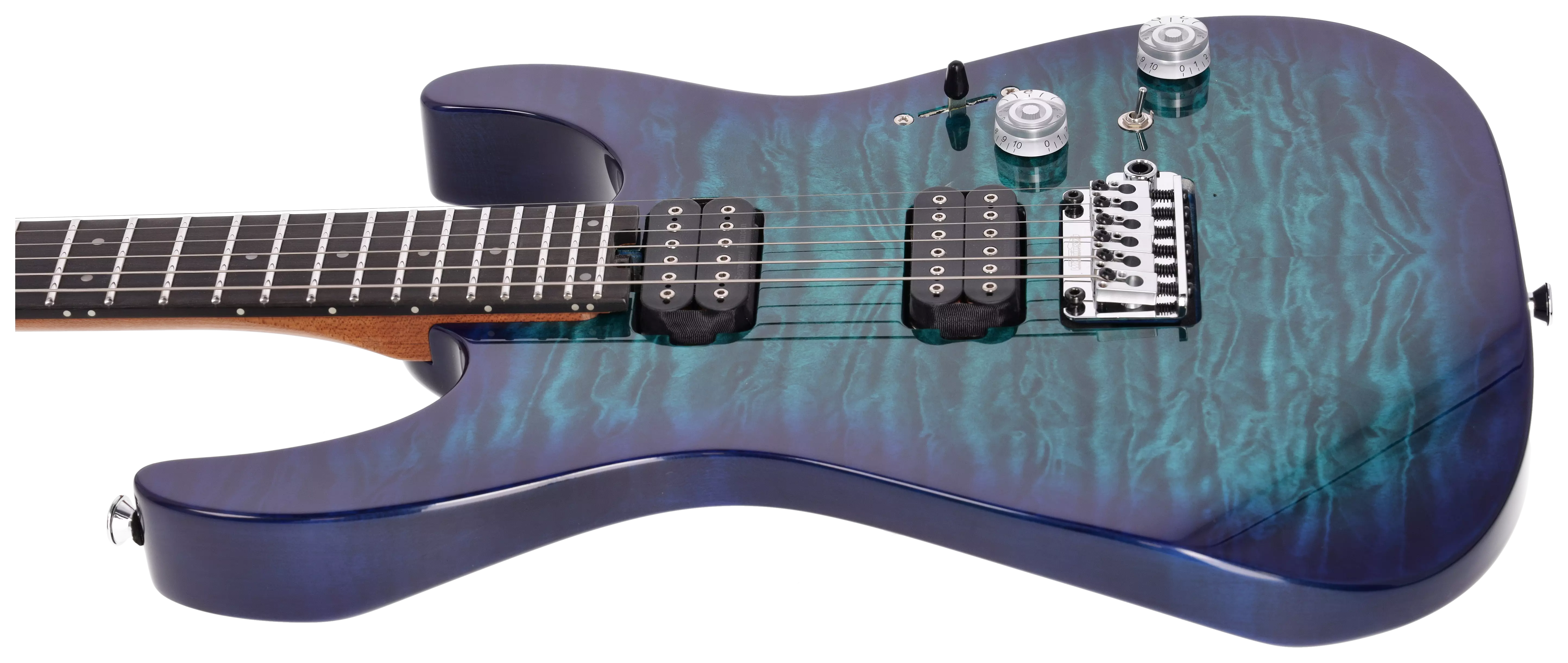 Charvel Pro Mod Plus DK24 HH 2PT EB QM Chlorine Burst 5