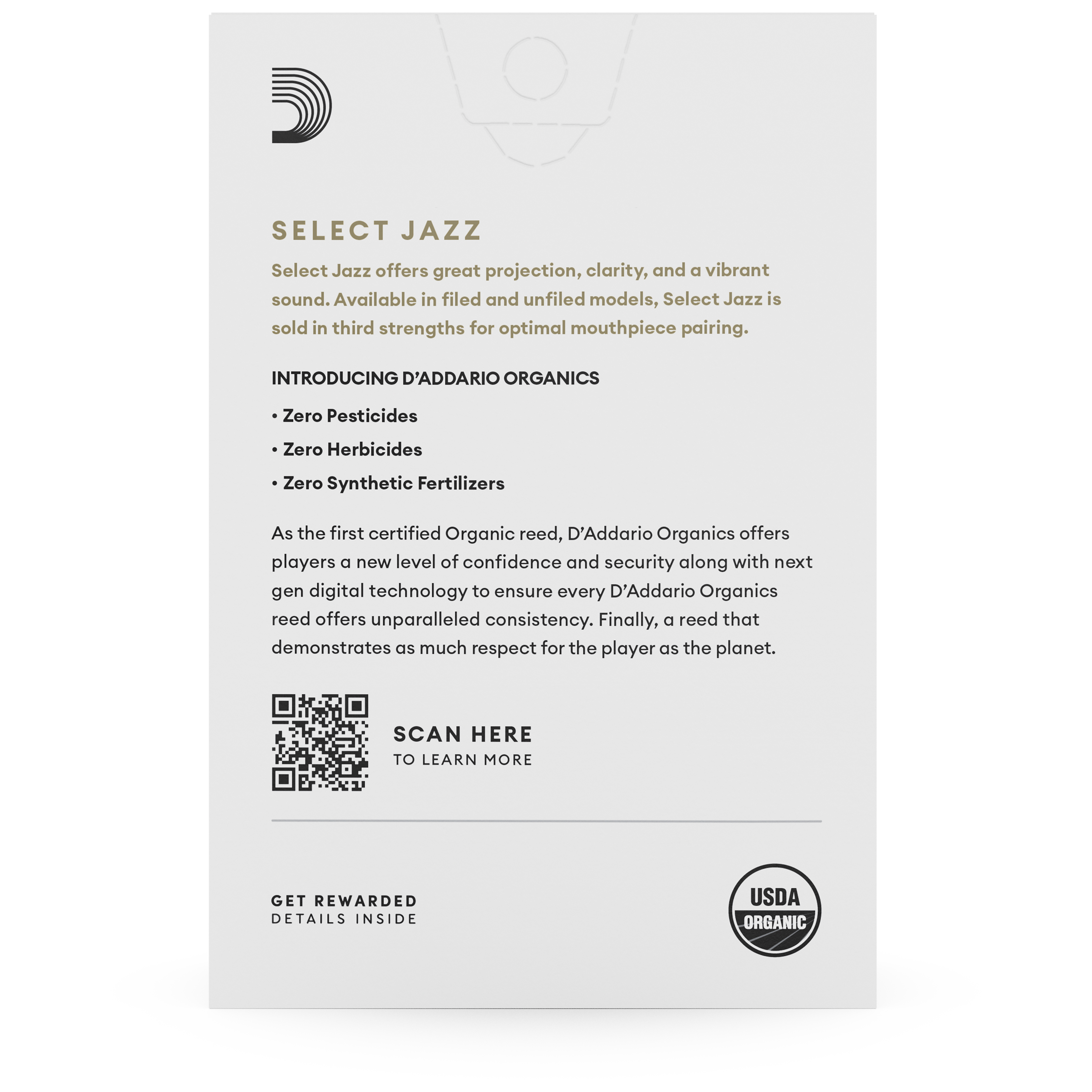D’Addario Woodwinds Organic Select Jazz Filed - Sopran Saxophone 2H - 10er Pack 2