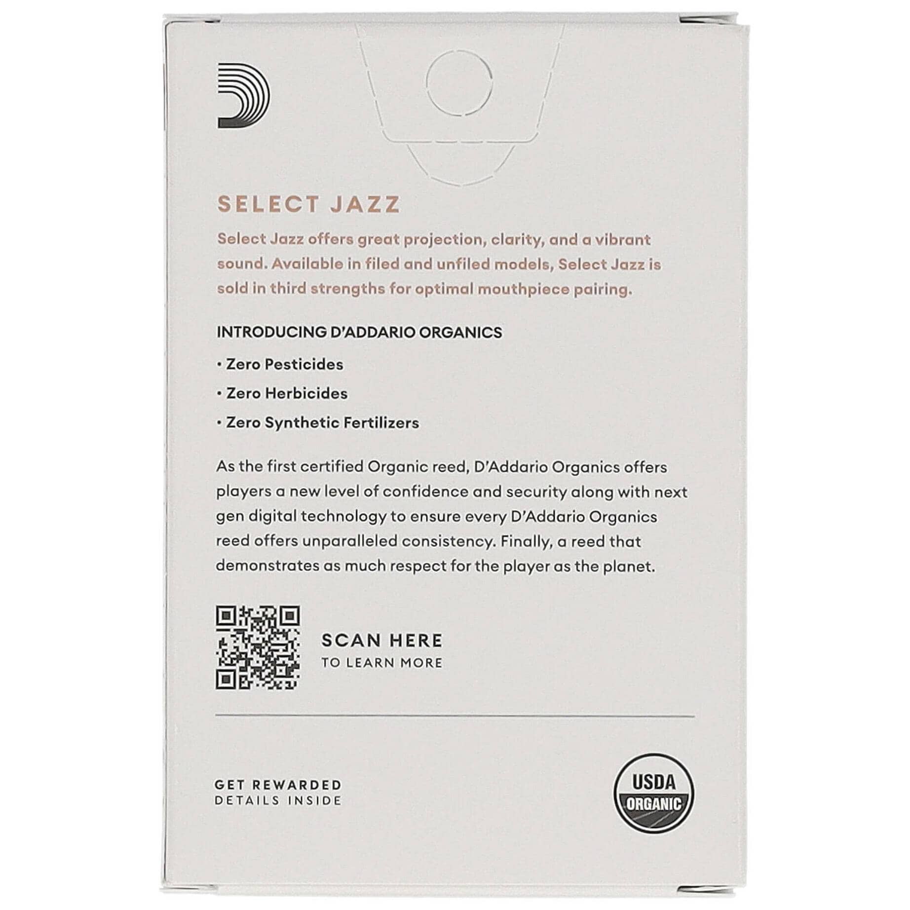 D’Addario Woodwinds Organic Select Jazz Unfiled - Sopran Saxophone 3S - 10er Pack 1