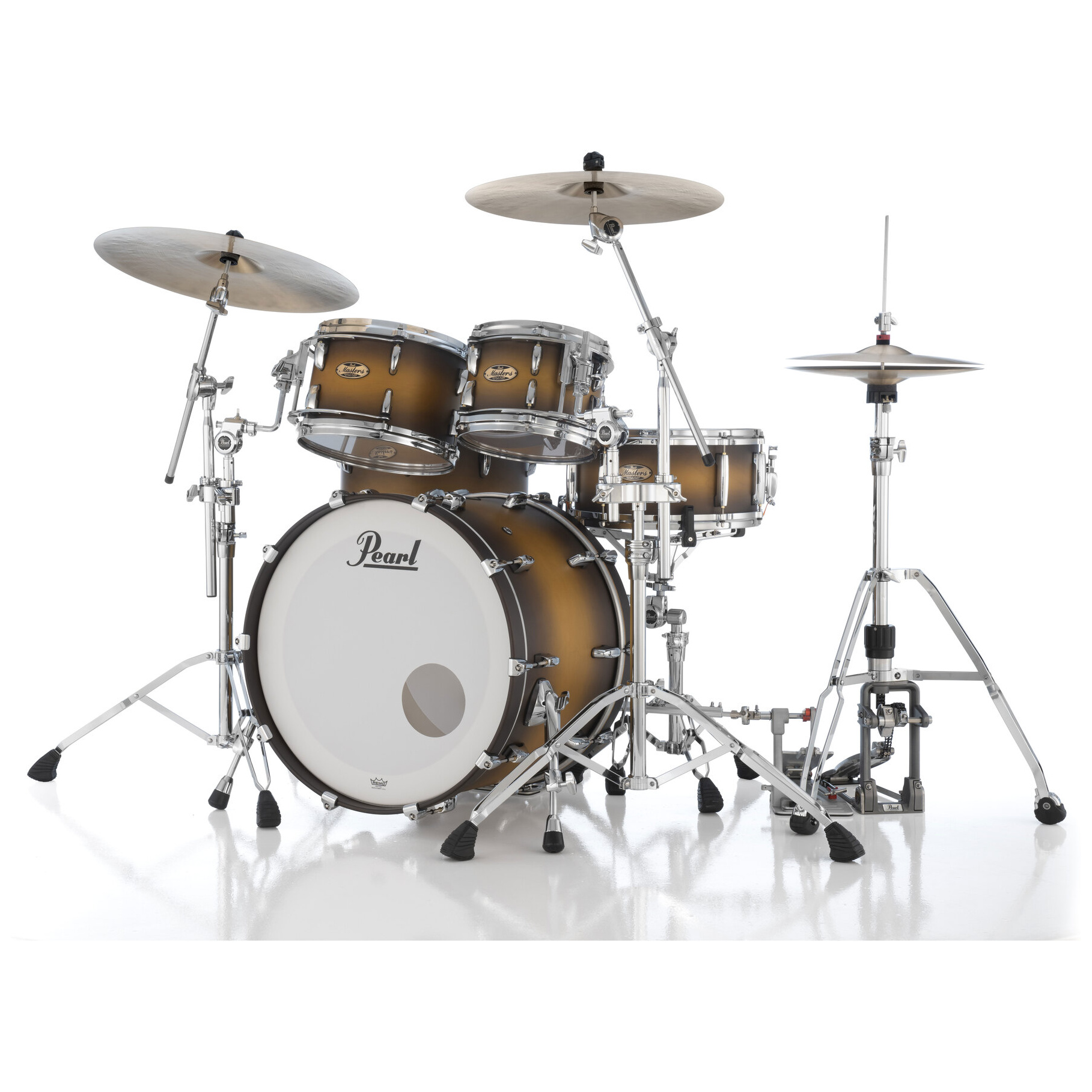 Pearl Masters Maple Pure 22" Matte Olive Burst L-Rod Gyrolock 2
