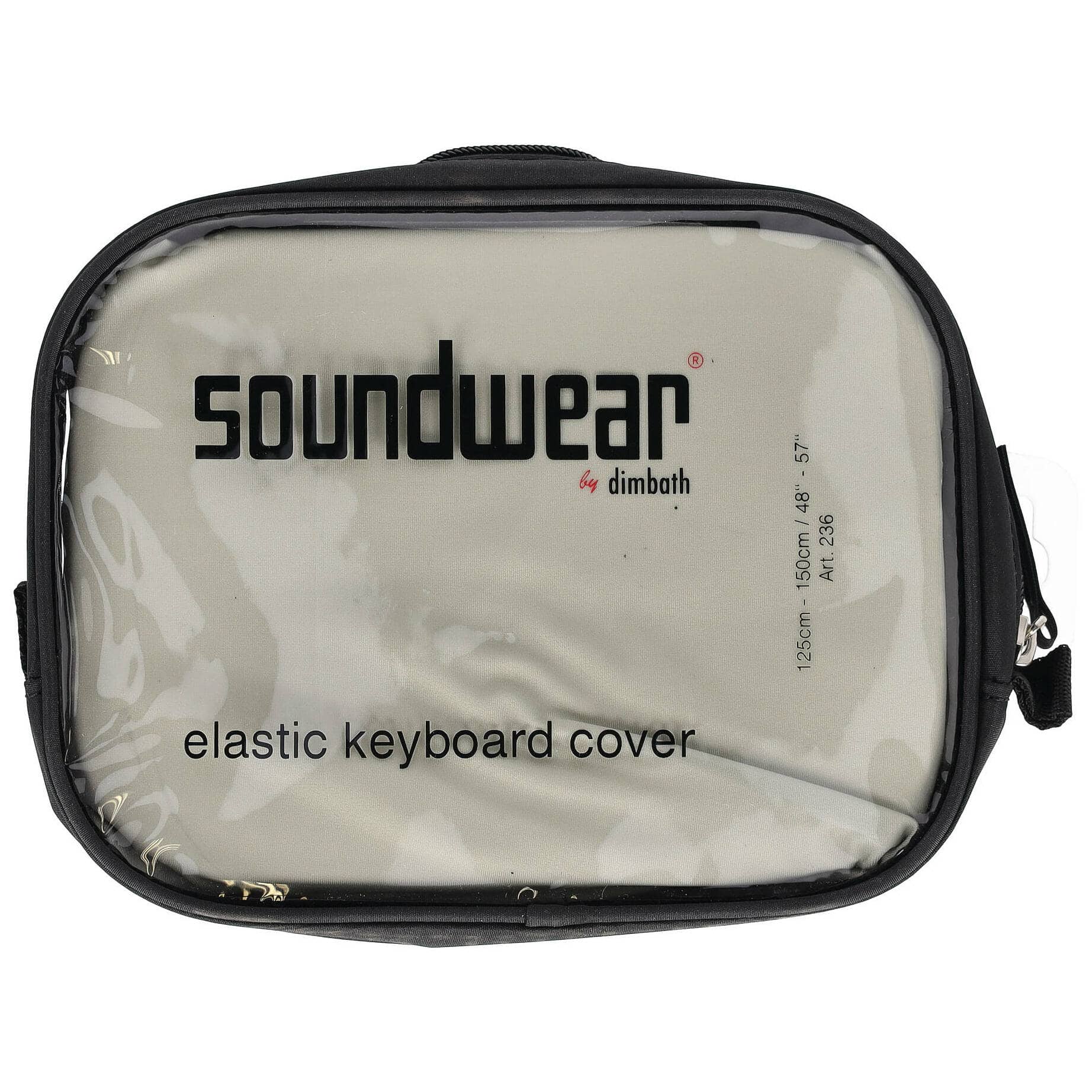 Soundwear by Dimbath Elastische Keyboard Abdeckhaube silber (125 bis 150 cm)