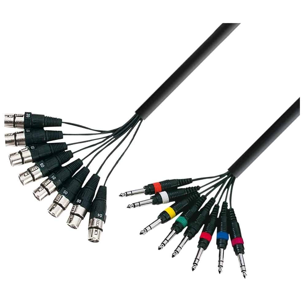 Adam Hall - Adam Hall 3 Star Serie Multicore Kabel 8 x XLR Female auf 8 x 6,3 mm Stereoklinke 5 Meter