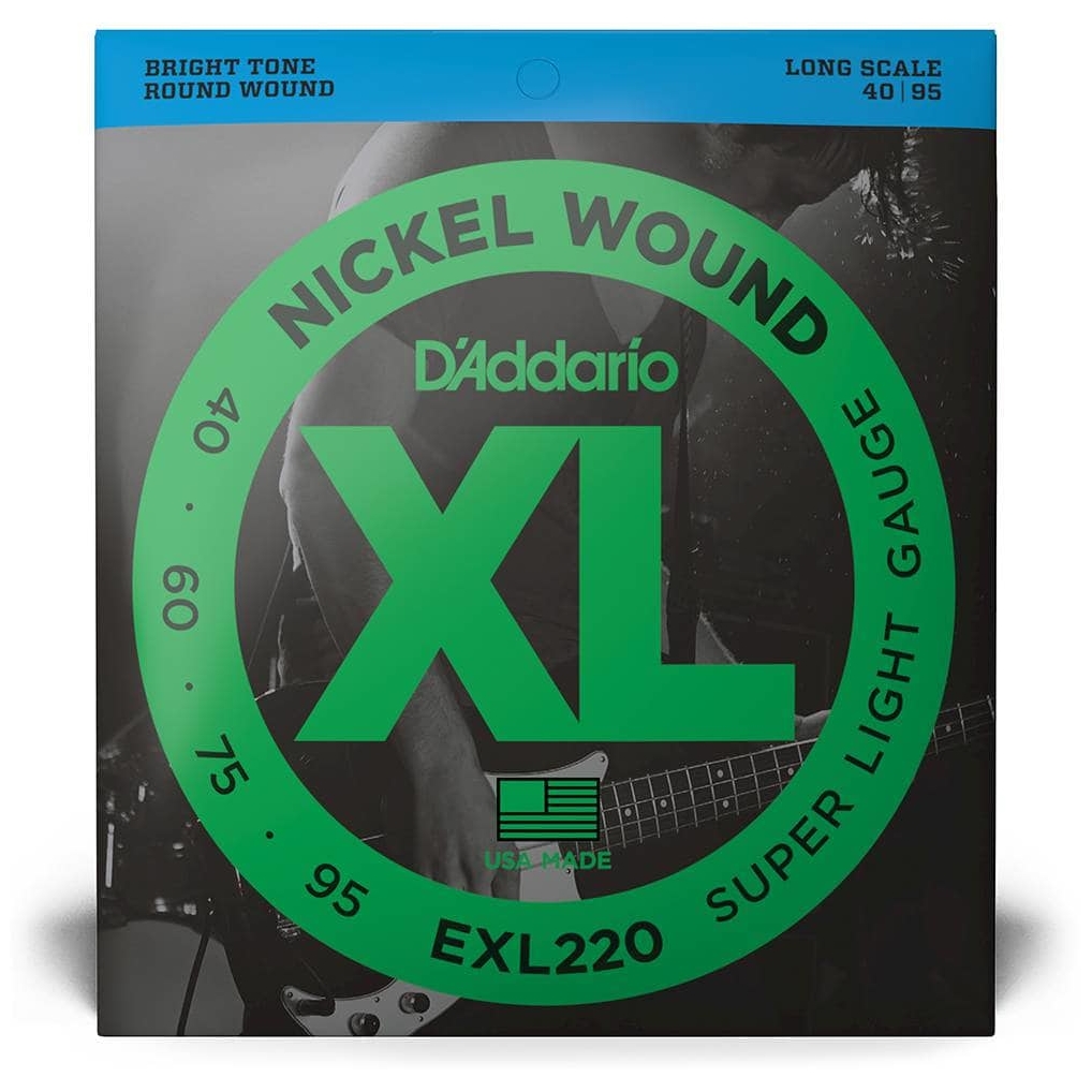 D’Addario EXL220 - XL Bass Nickel Wound, Long Scale 40-95