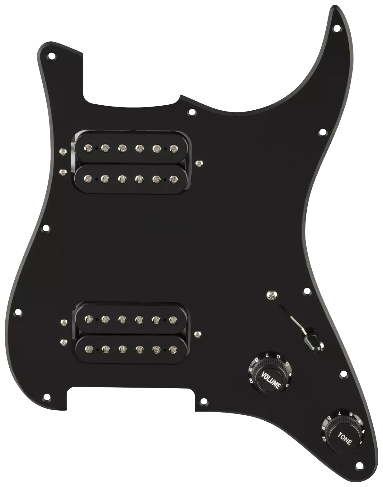 Fender Pre-Wired Strat Pickguard Quadra Tap HH BWB