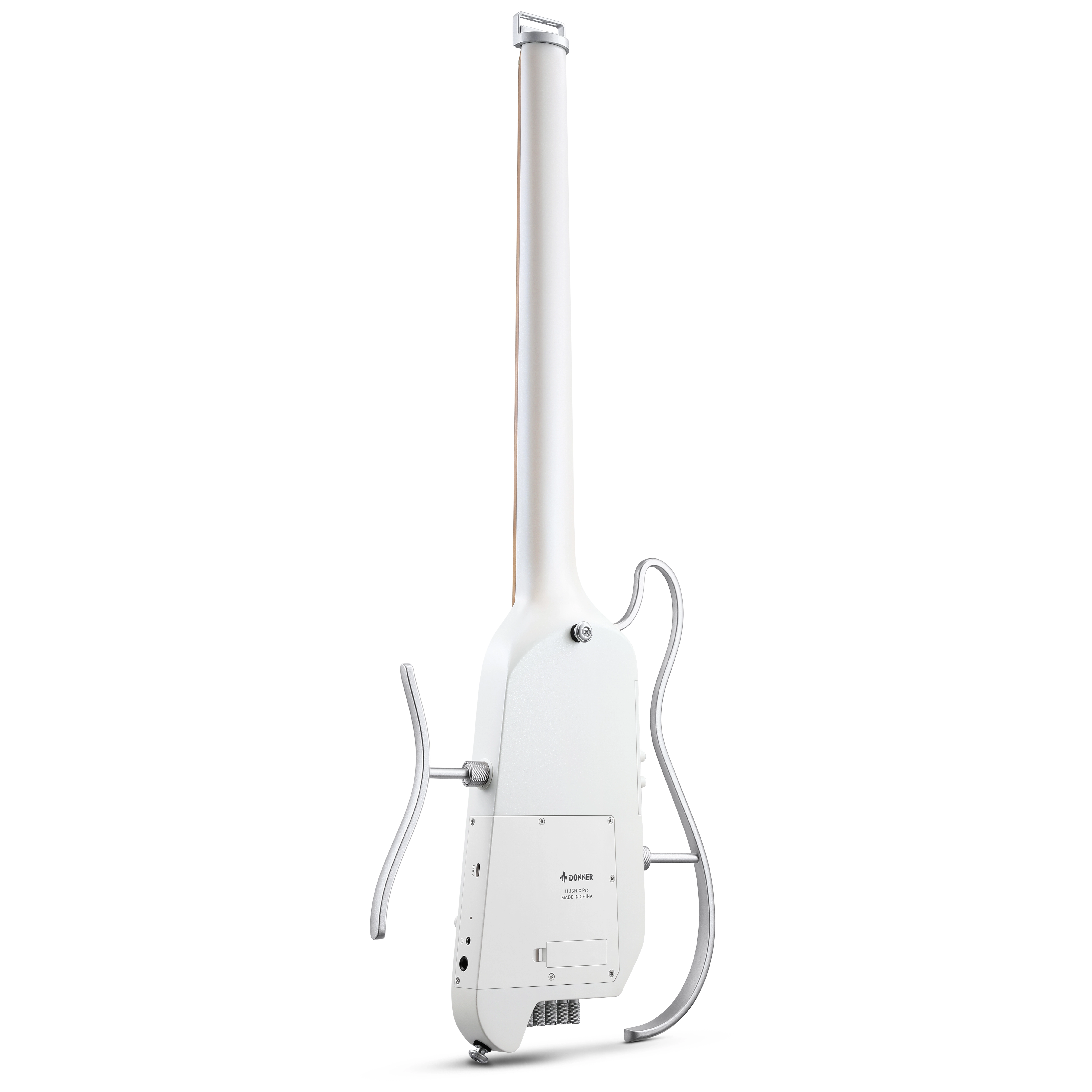 Donner HUSH-X Pro Traveler Guitar White 1