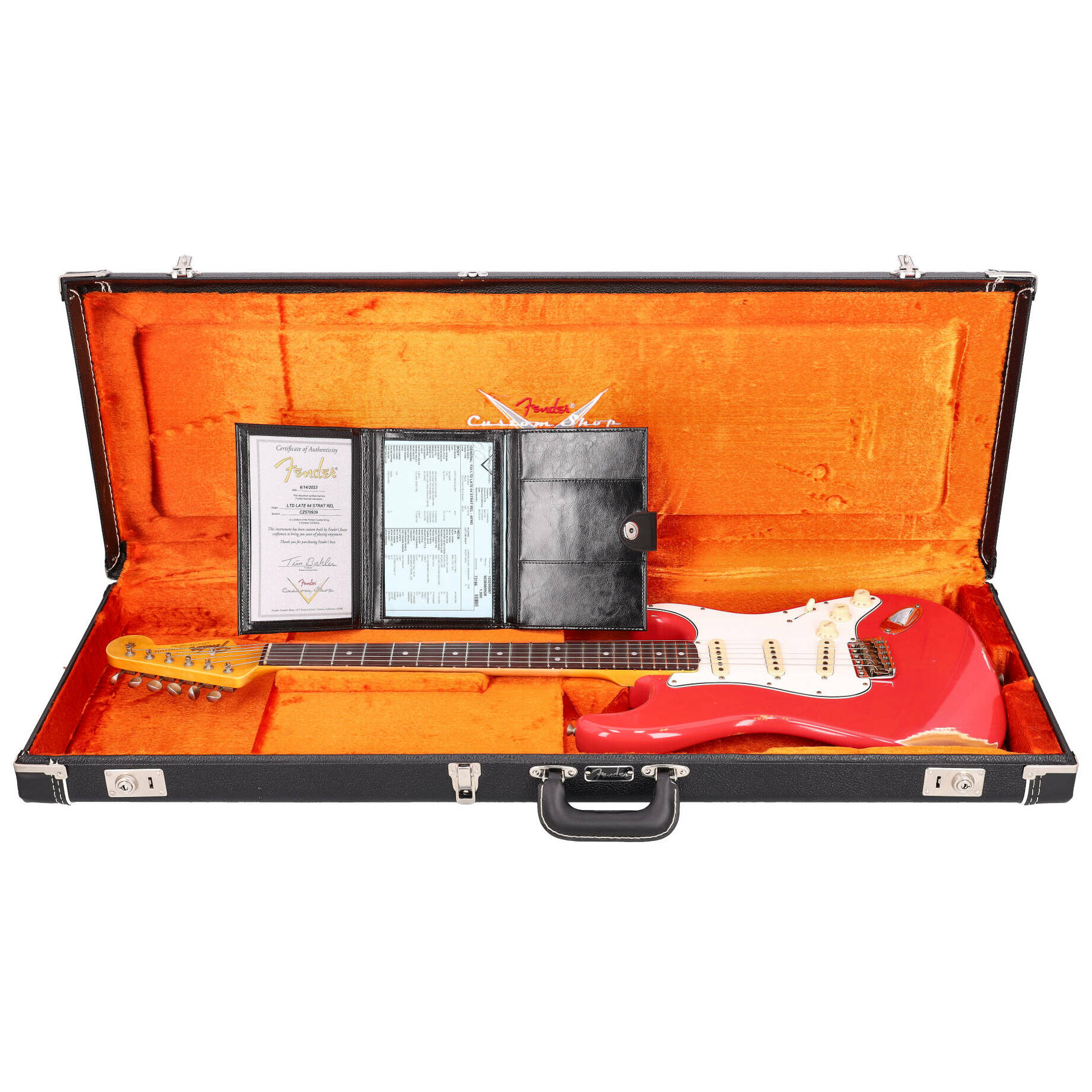 Fender LTD Custom Shop Late 64 Stratocaster Relic Aged Fiesta Red 19