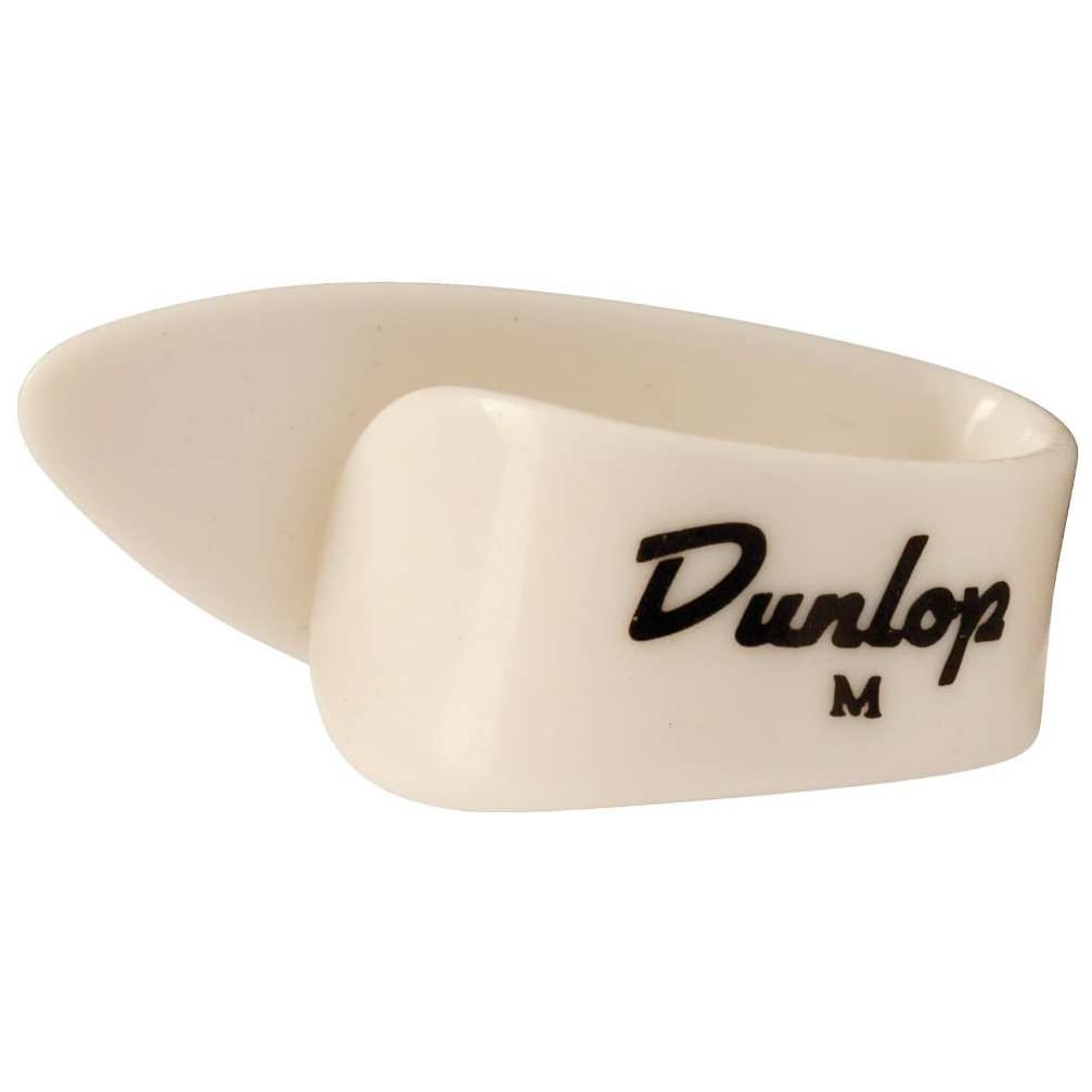 Dunlop 9002P Plastic Thumbpicks Weiss - Medium