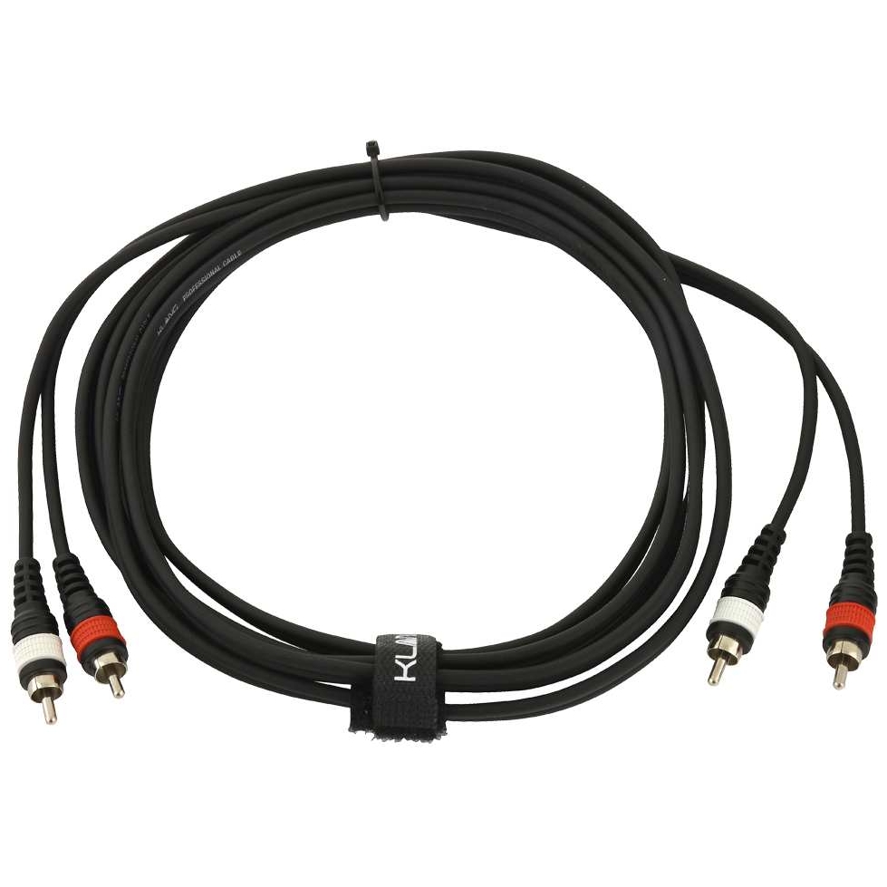 Klang - Klang Twin Audiokabel ECO, 3 Meter 2x Cinch male - 2x Cinch male