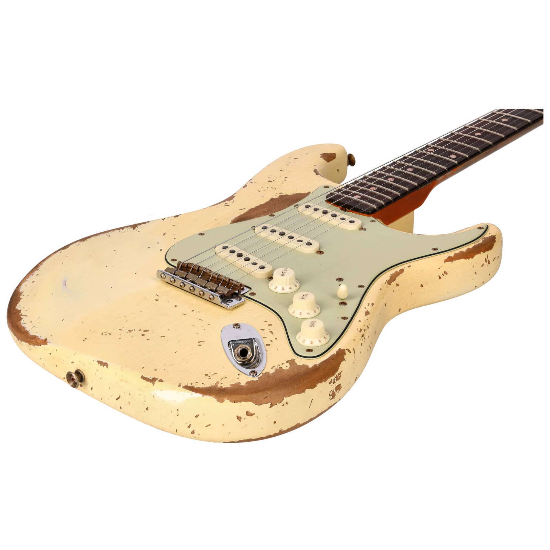 Fender LTD Custom Shop 60 Dual Mag Stratocaster Super Heavy Relic Aged Vintage White 12