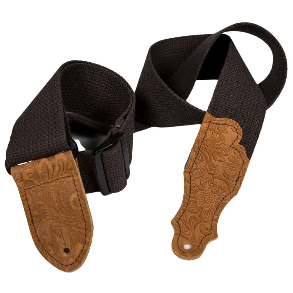  Chocolate Cotton/Caramel Embossed Suede End