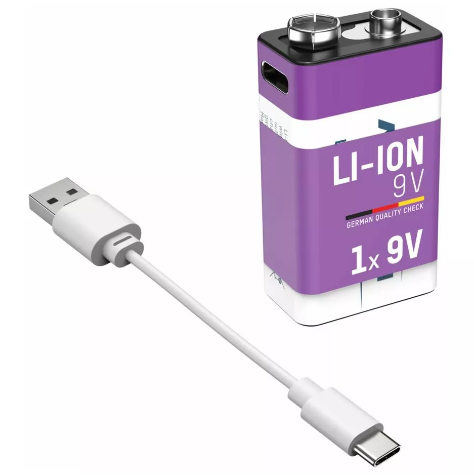 Ansmann Li-Ion Akku 9V E-Block Typ 400 (min. 340 mAh) - 1er Papierblister 6
