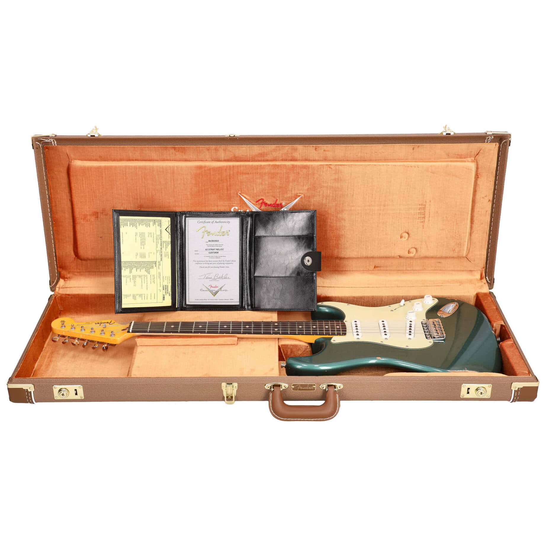 Fender Custom Shop 1963 Stratocaster Relic Aged Sherwood Green Metallic #1 14