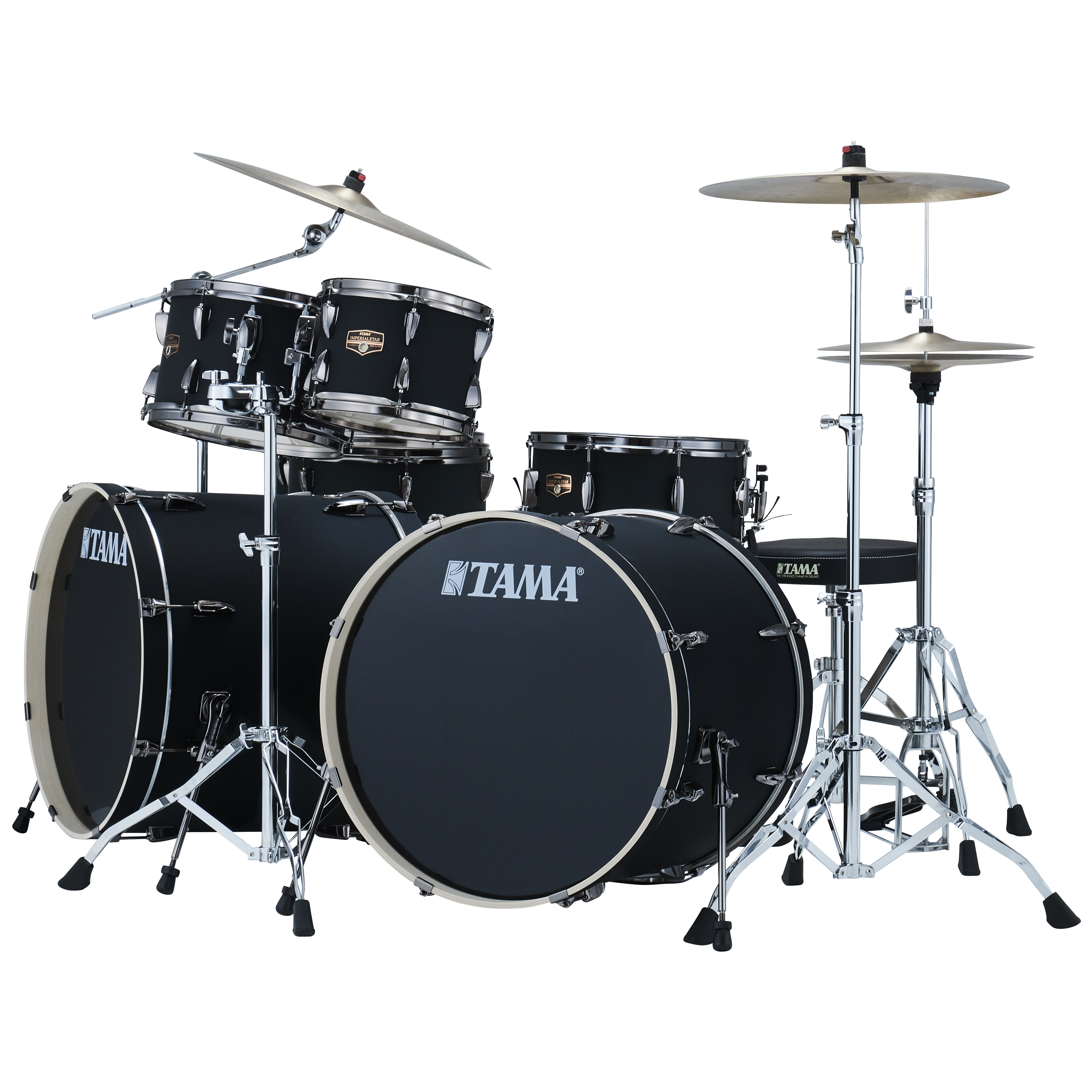 Tama IP72ZH8WBN-BOB - Imperialstar 7-tlg. Drumset Blacked Out Black 1