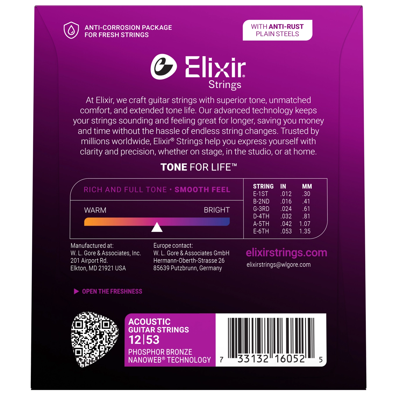 Elixir 16052 Phosphor Nanoweb Light | 012-053 3