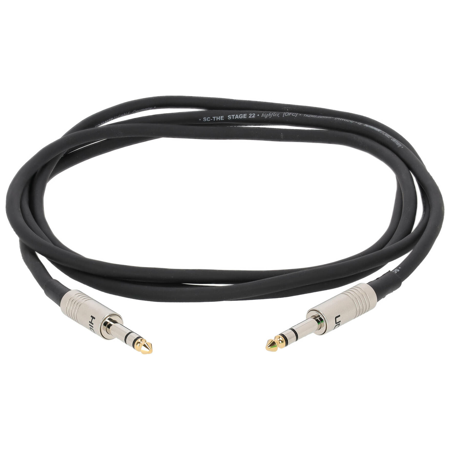 Sommer Cable SG2S-0250-SW Stage 22 Highflex Klinke Stereo - Klinke Stereo 2,5 Meter 1