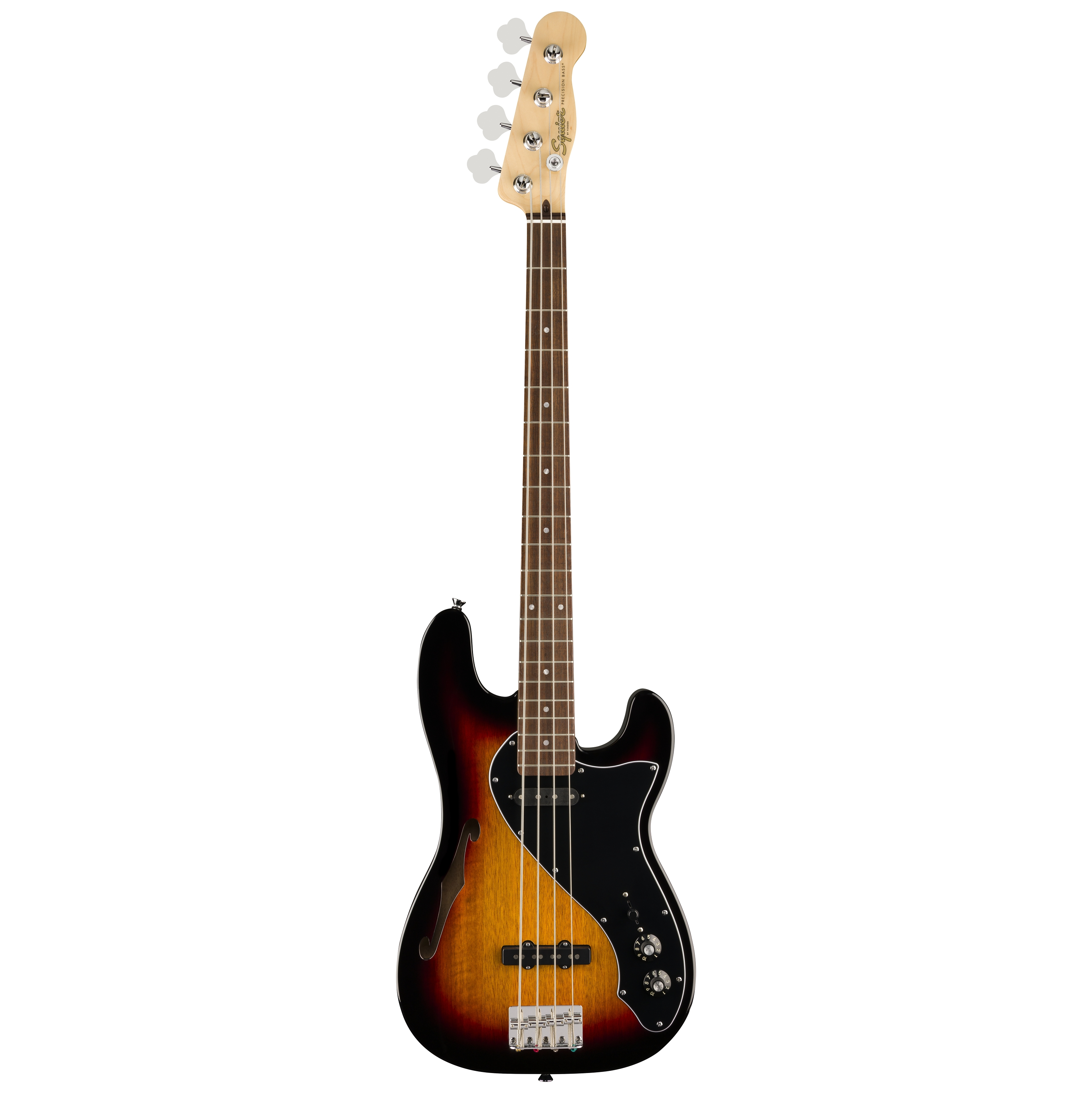 Squier by Fender Paranormal Precision Bass Thinline SJ LRL Black PG 3-Color Sunburst