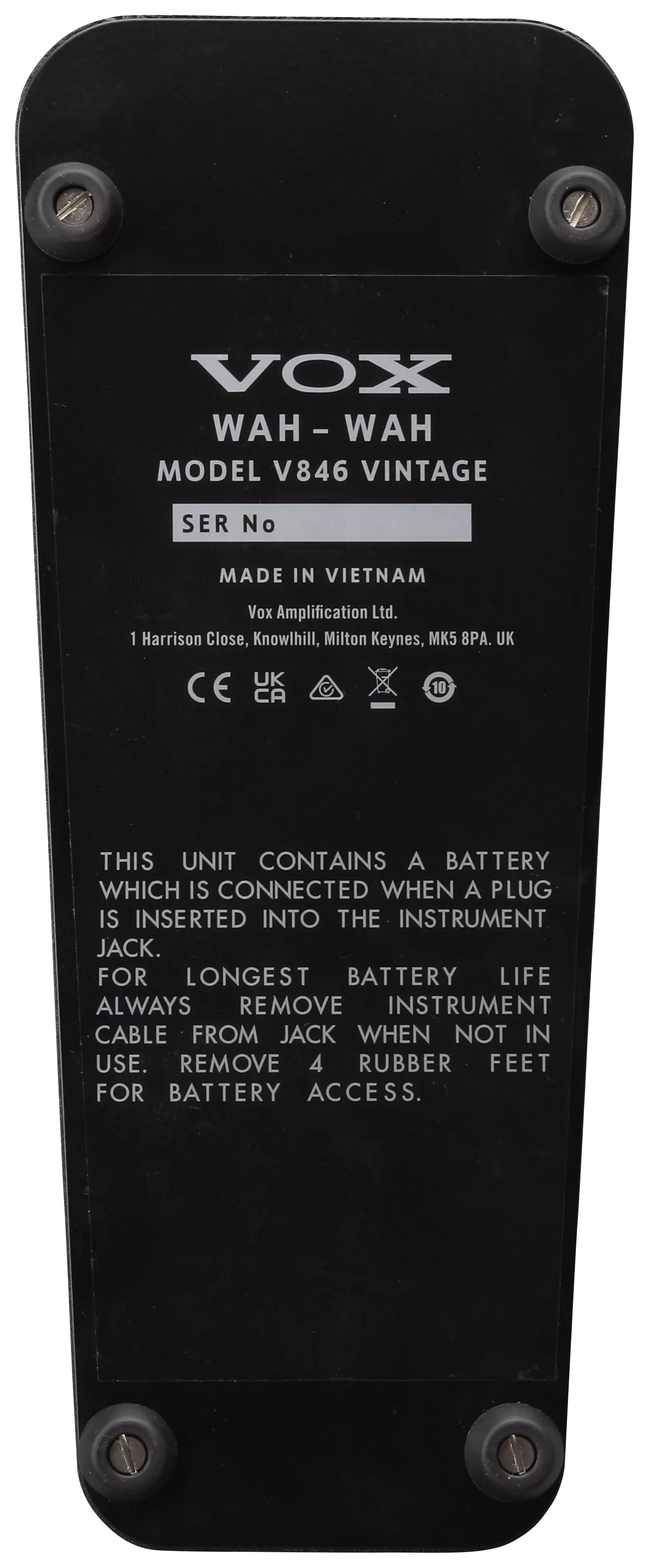 Vox V846 Vintage Wah Pedal