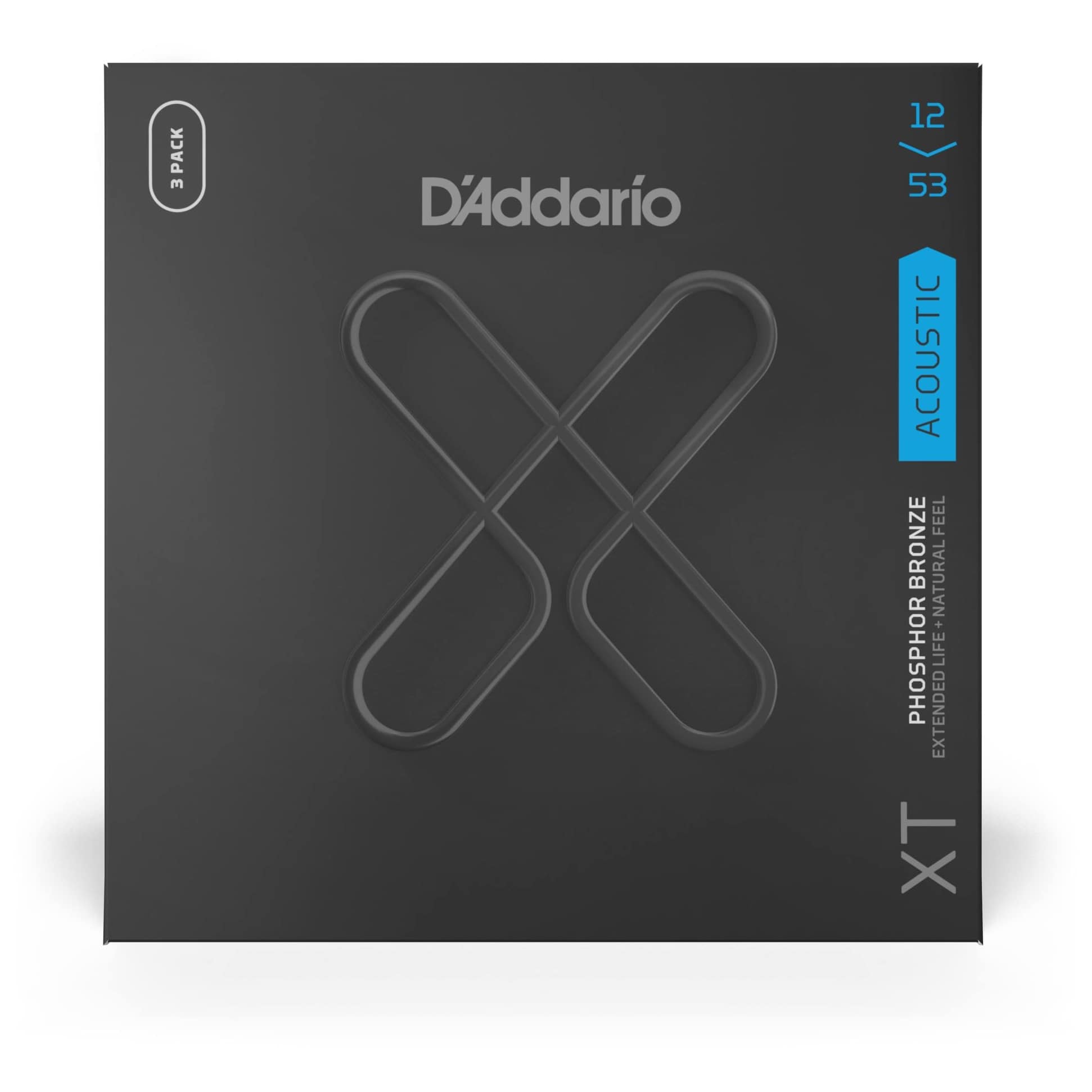 D’Addario XTAPB1253 - XT Acoustic Phosphor Bronze 3er Pack | 012-053