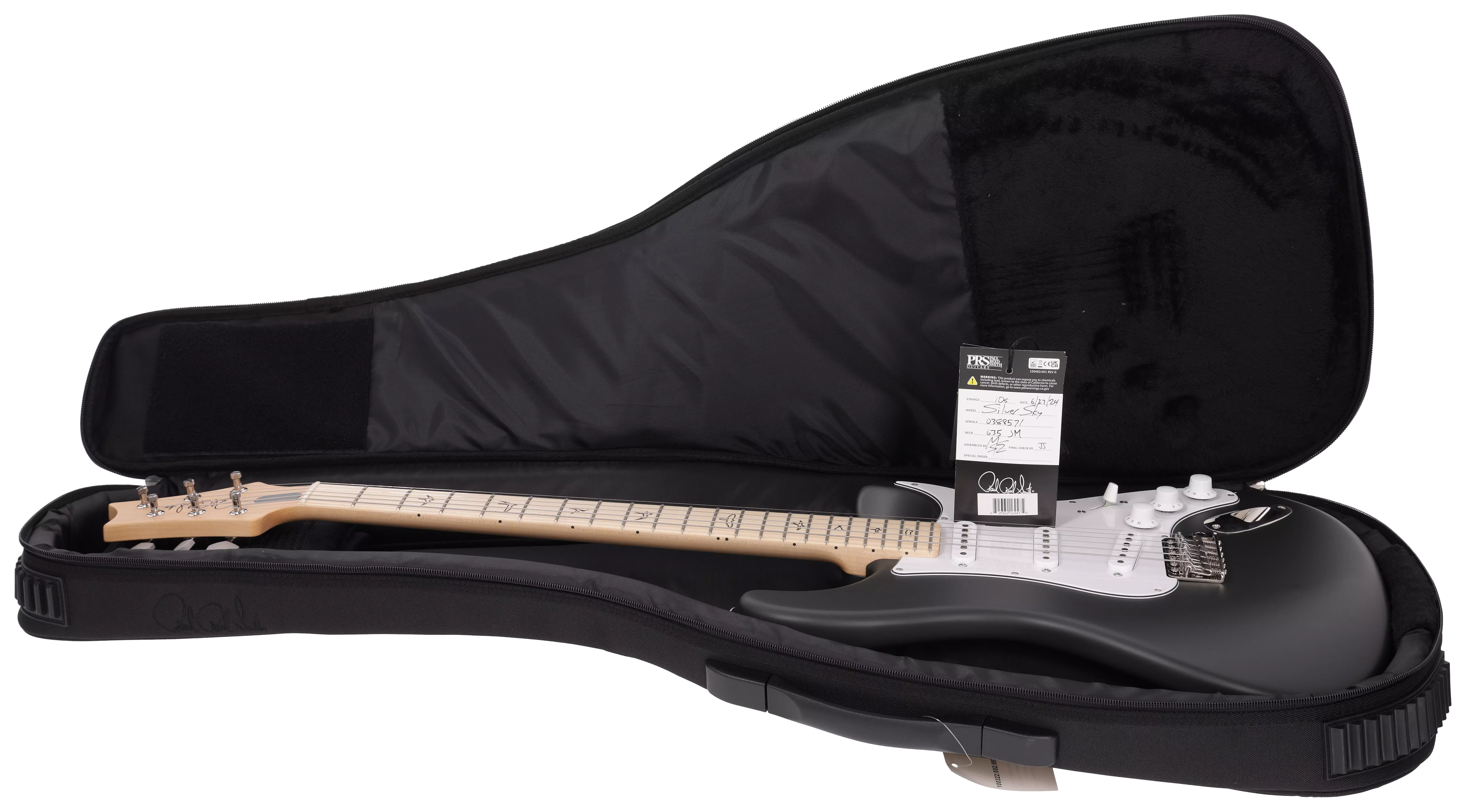 PRS John Mayer JM Silver Sky MN Faded Black Tee Satin 17
